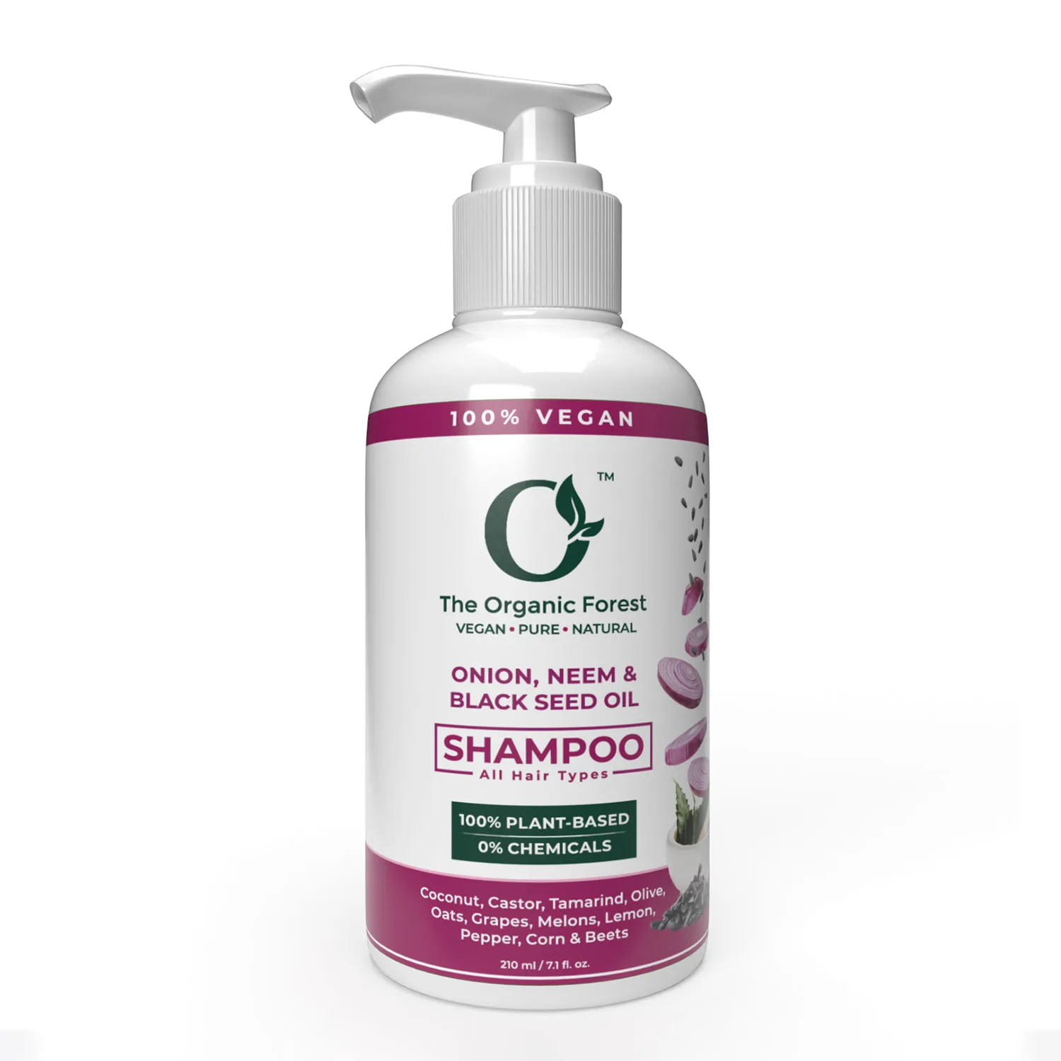 The Organic Forest 100% Vegan Onion Shampoo