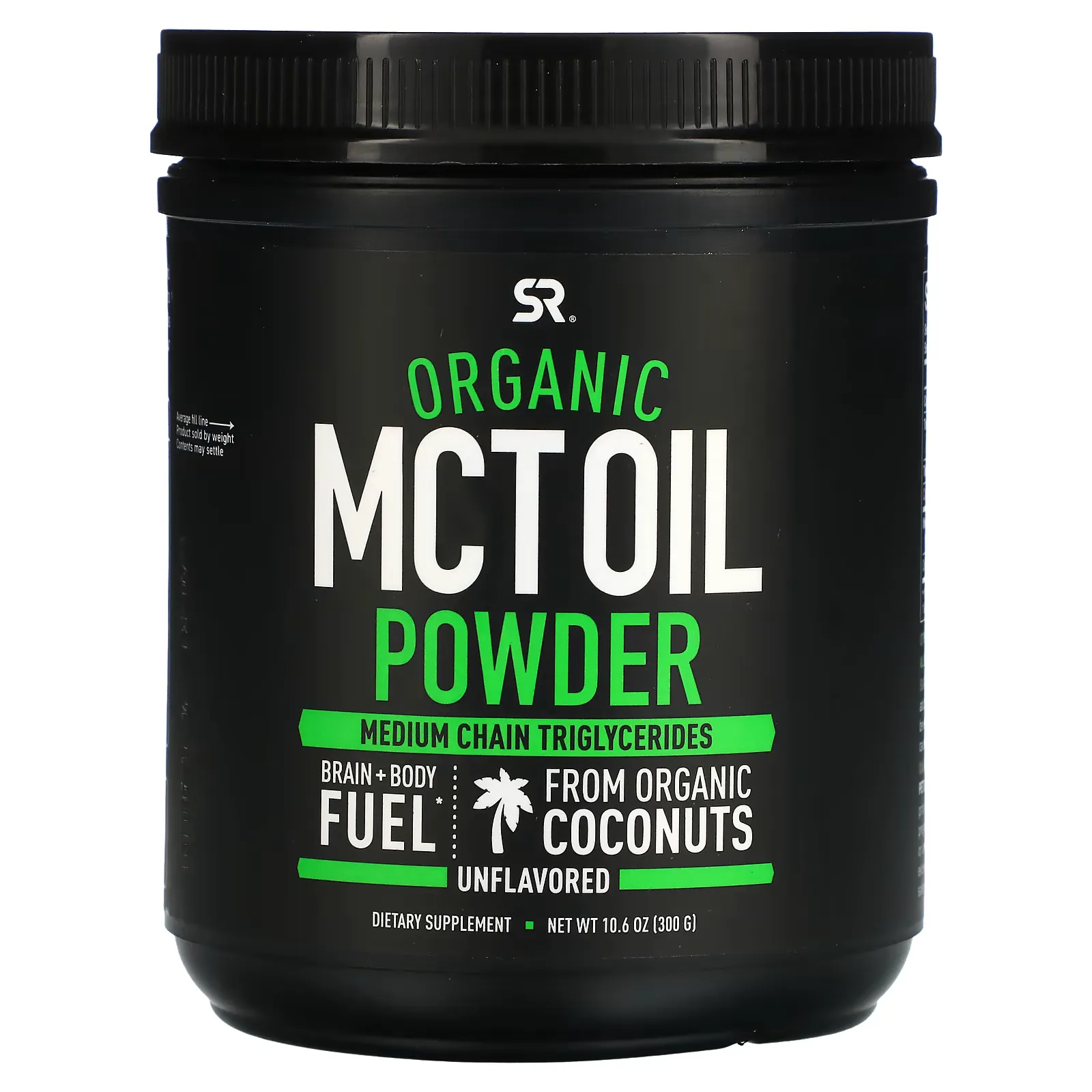 Organic MCT Oil Powder, Unflavored, 10.6 oz (300 g)