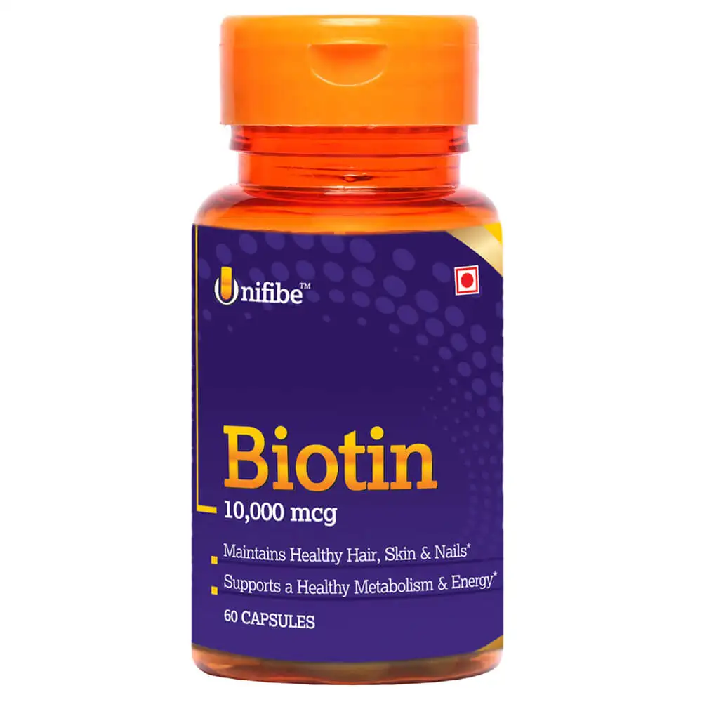 Unifibe Biotin (10000 mcg),  60 softgels  Unflavoured