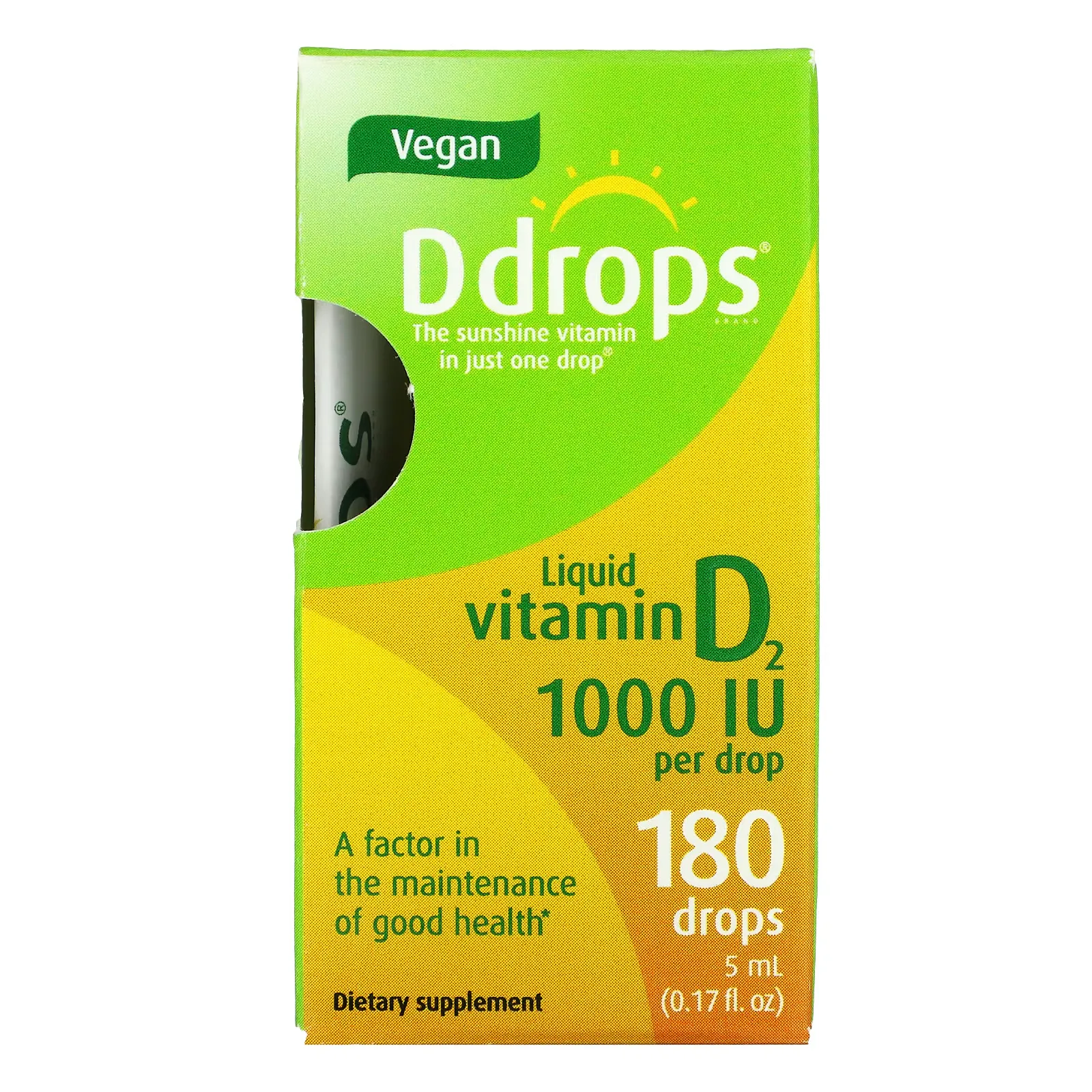 Liquid Vitamin D2, 1,000 IU, 0.17 fl oz (5 ml)