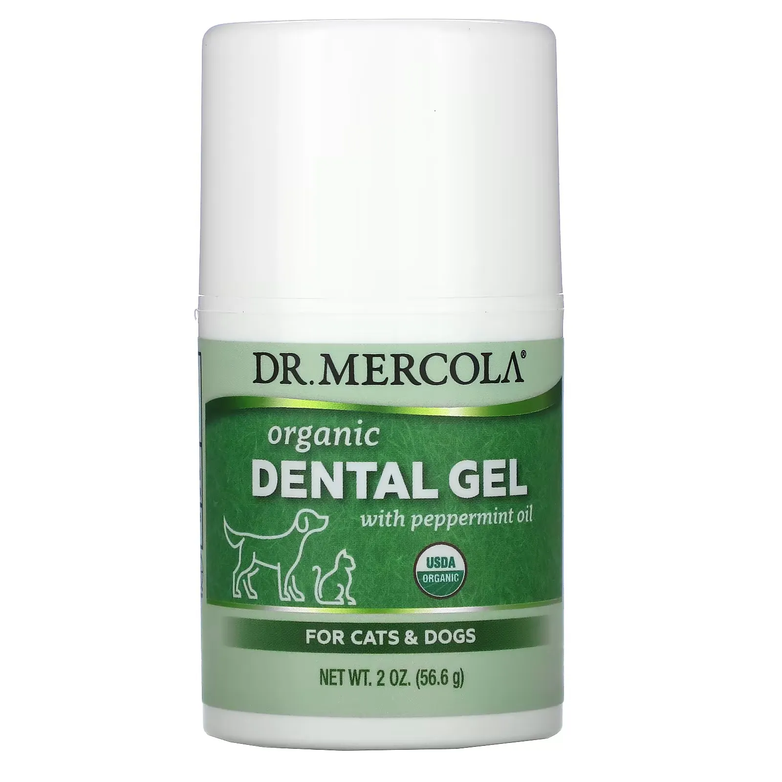 Organic Dental Gel with Peppermint Oil, For Cats & Dogs, 2 oz (56.6 g)