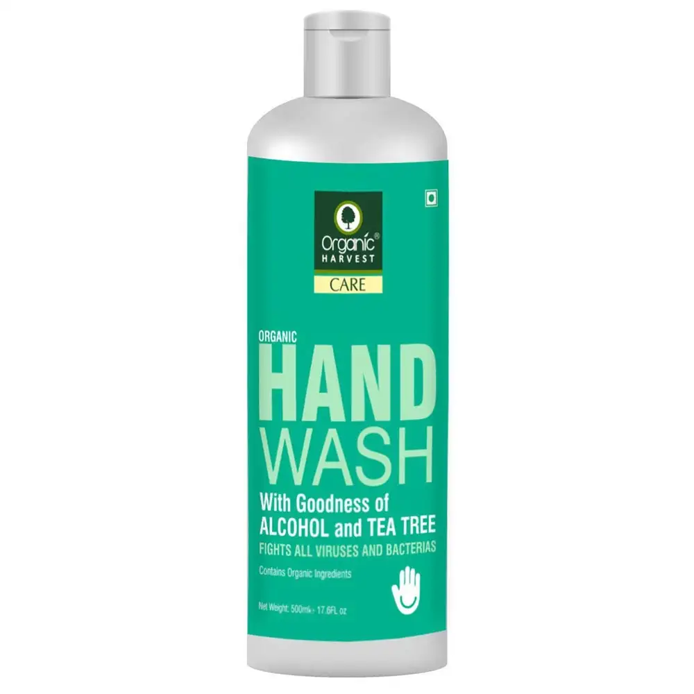 Organic Harvest Hand Wash,  Alcohol & Tea Tree  500 ml  Fights All Viruses & Bacteria