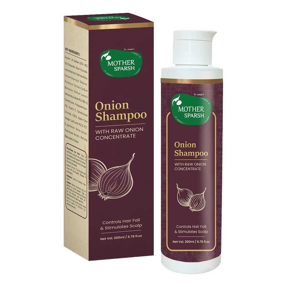 Mother Sparsh Onion Shampoo With Raw Onion Concentrate For Hair Fall Control