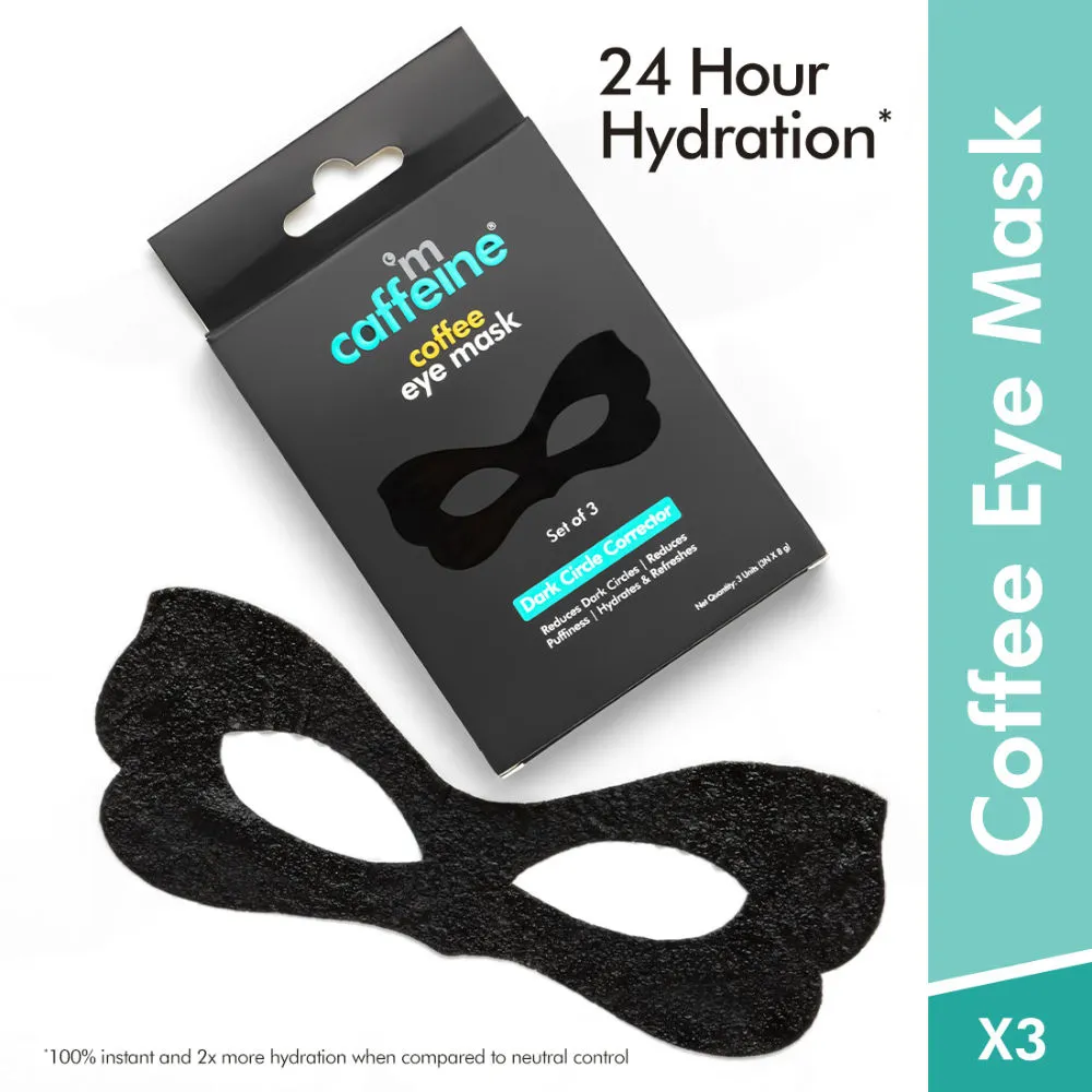 MCaffeine Coffee Eye Mask for Dark Circles & Puffiness with Vitamin C & Caffeine - 2x Hydration