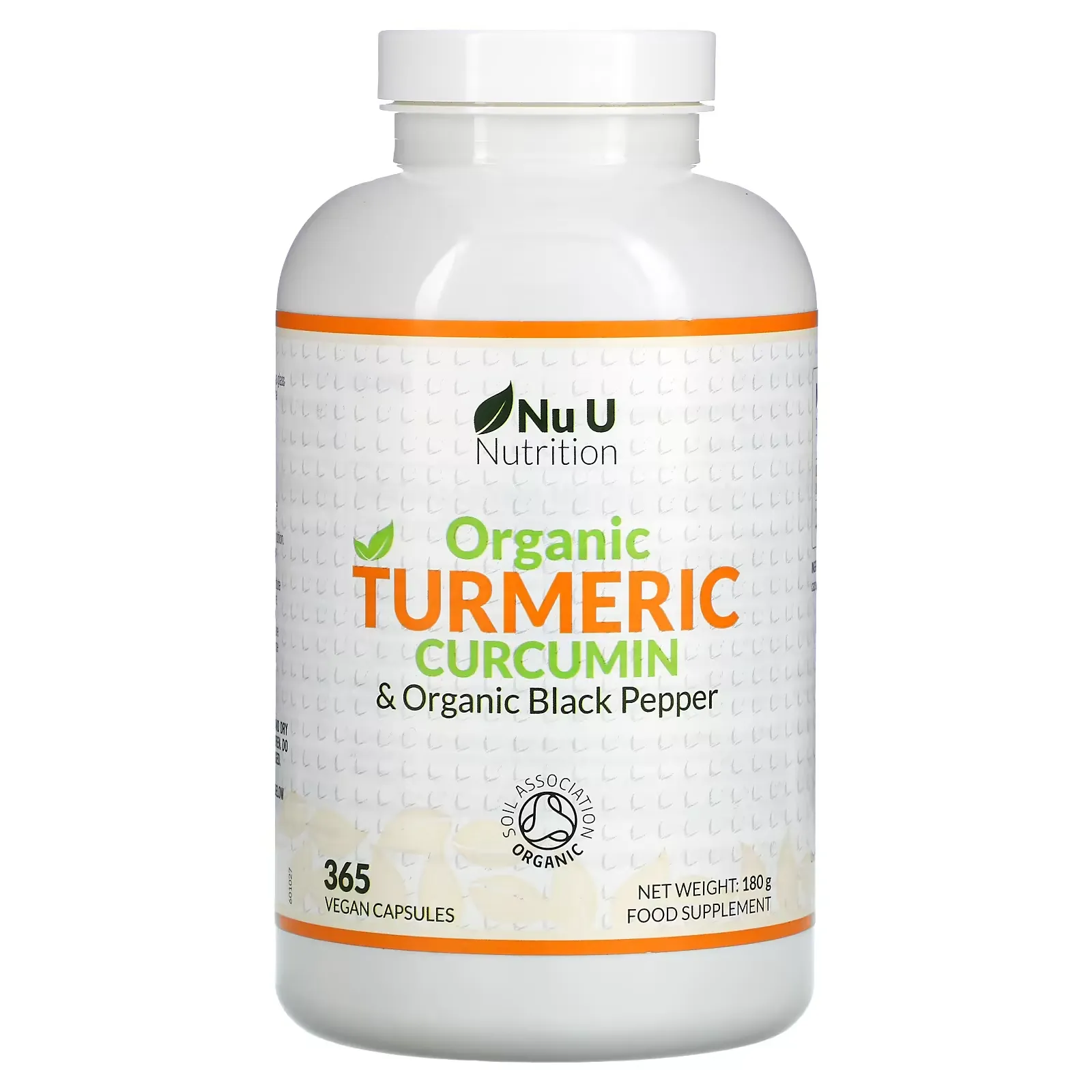 Organic Turmeric Curcumin & Organic Black Pepper, 365 Vegan Capsules