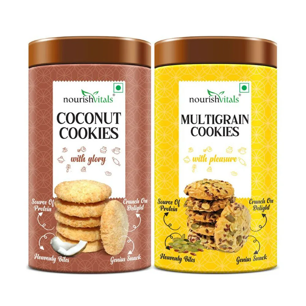 Nourish Vitals Cocount + Multigrain Cookies