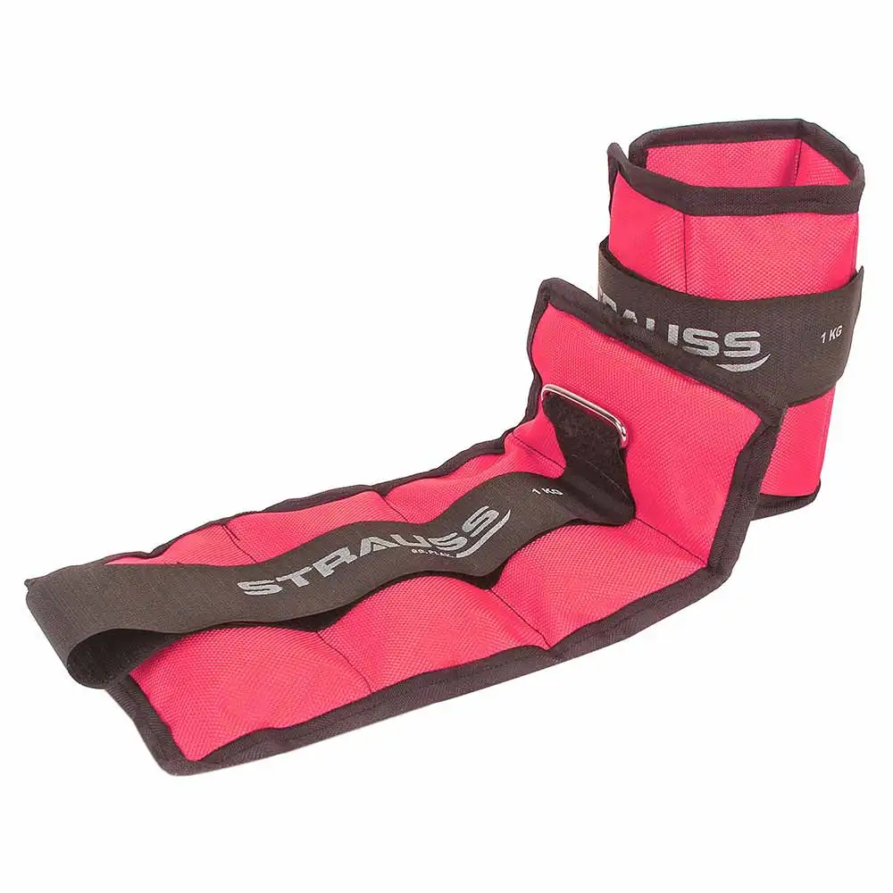 Strauss Ankle Weight (Pair),  Pink  1 kg