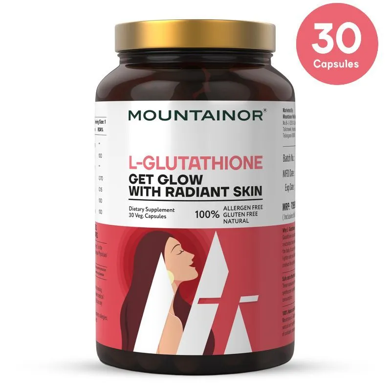 Mountainor Natural L Glutathione For Brightening & Radiant Skin For Men & Women