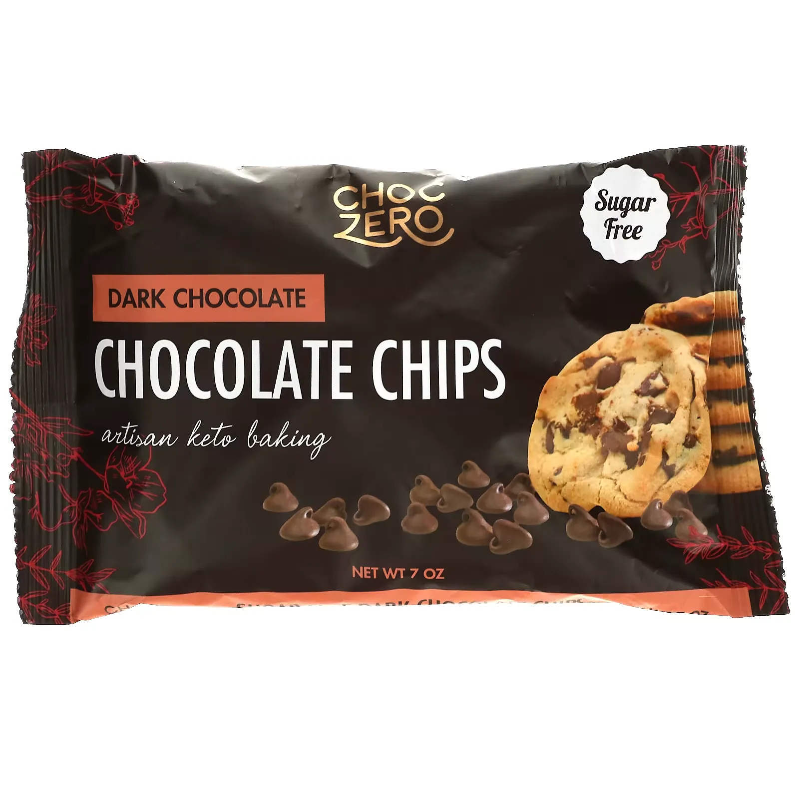 Dark Chocolate Chips, Sugar Free, 7 oz