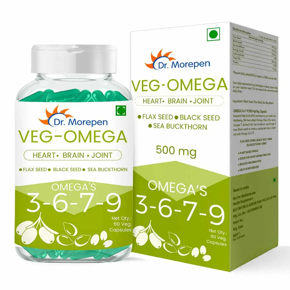 Dr. Morepen Veg Omega 3 6 7 9,  60 capsules