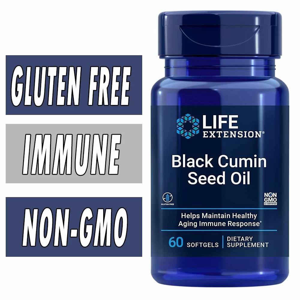 Life Extension Black Cumin Seed Oil - 60 Softgels