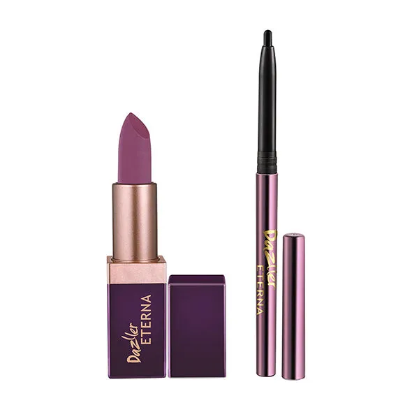 Dazller Eterna Lip Eleganz Lipstick (matte) With Herbals With Free Kajal - M1027