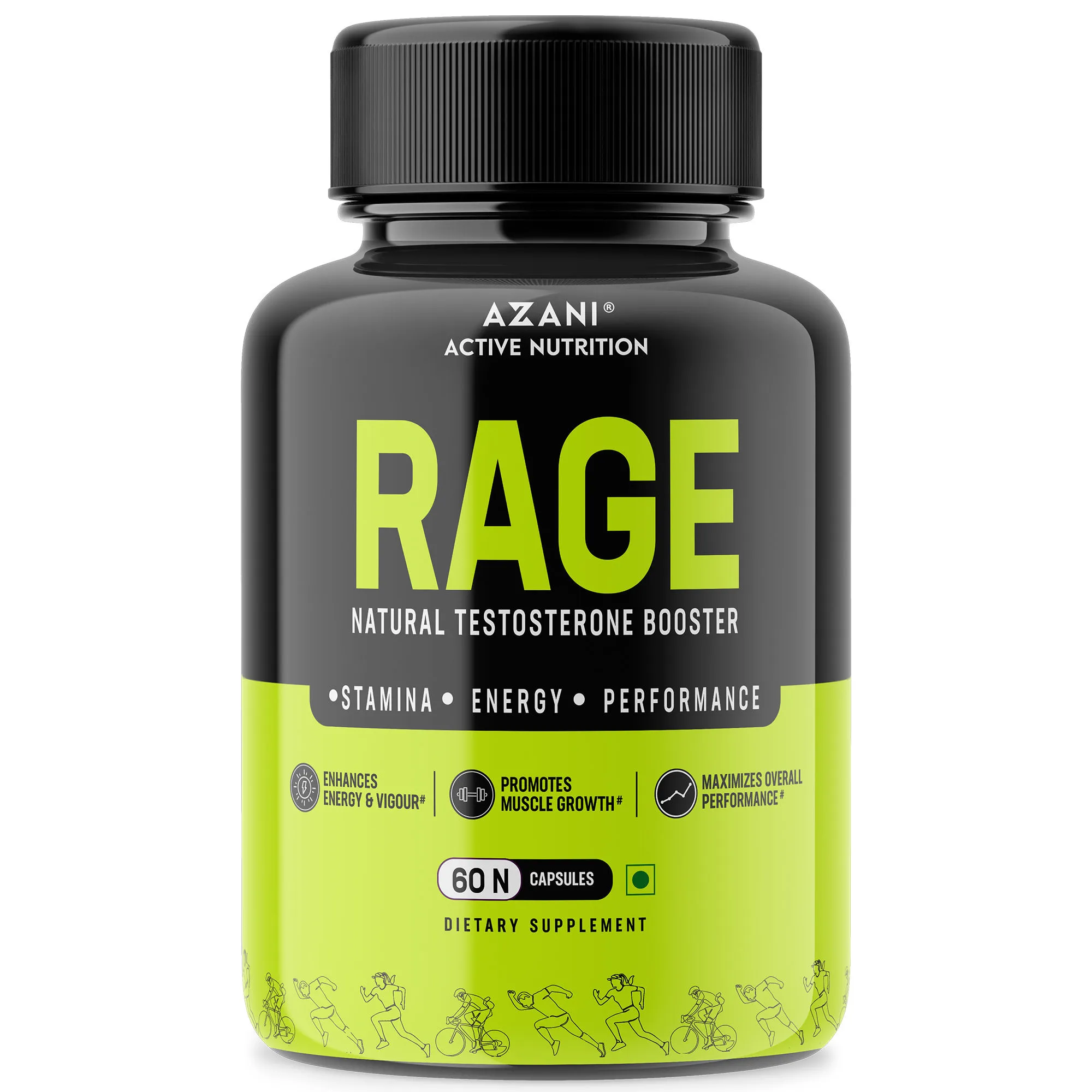 Azani Rage Testosterone Booster - Shilajit, Safed Musali Capsules