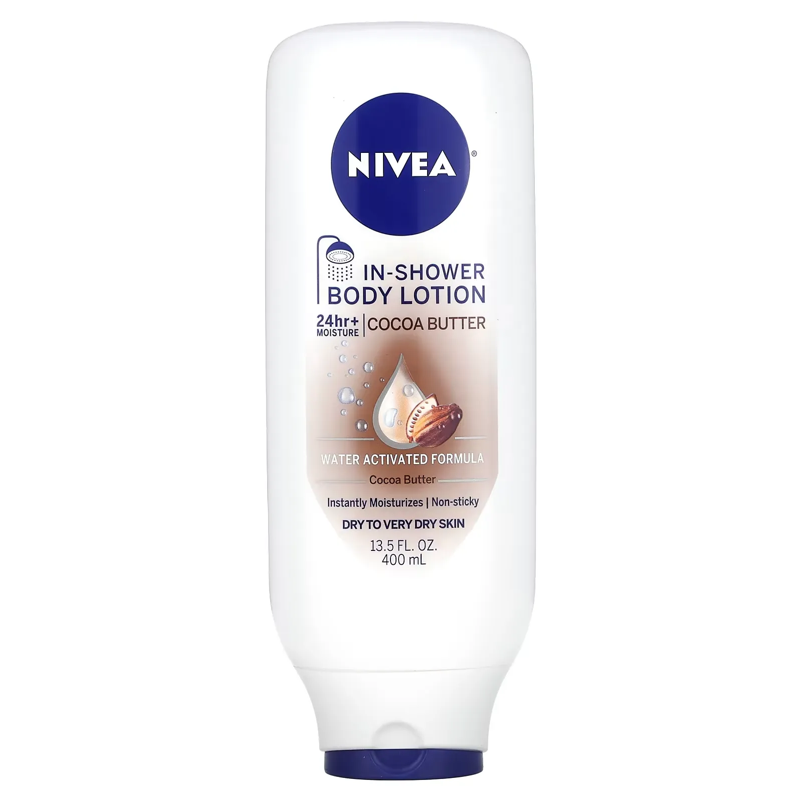 In-Shower Body Lotion, Cocoa Butter, 13.5 fl oz (400 ml)