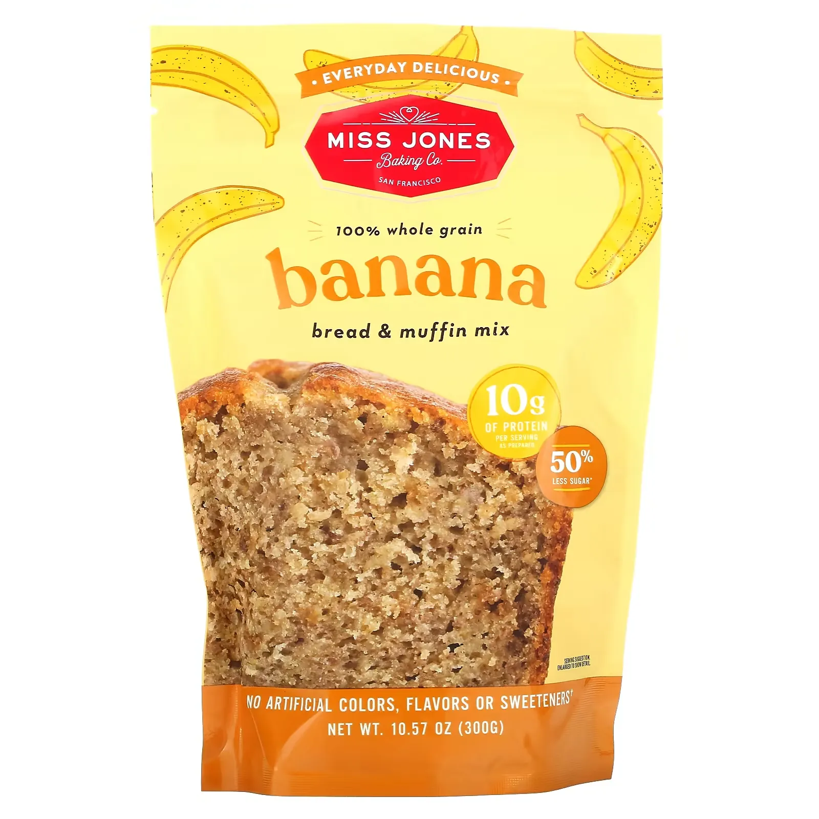 100% Whole Grain Banana Bread & Muffin Mix, 10.57 oz ( 300 g)