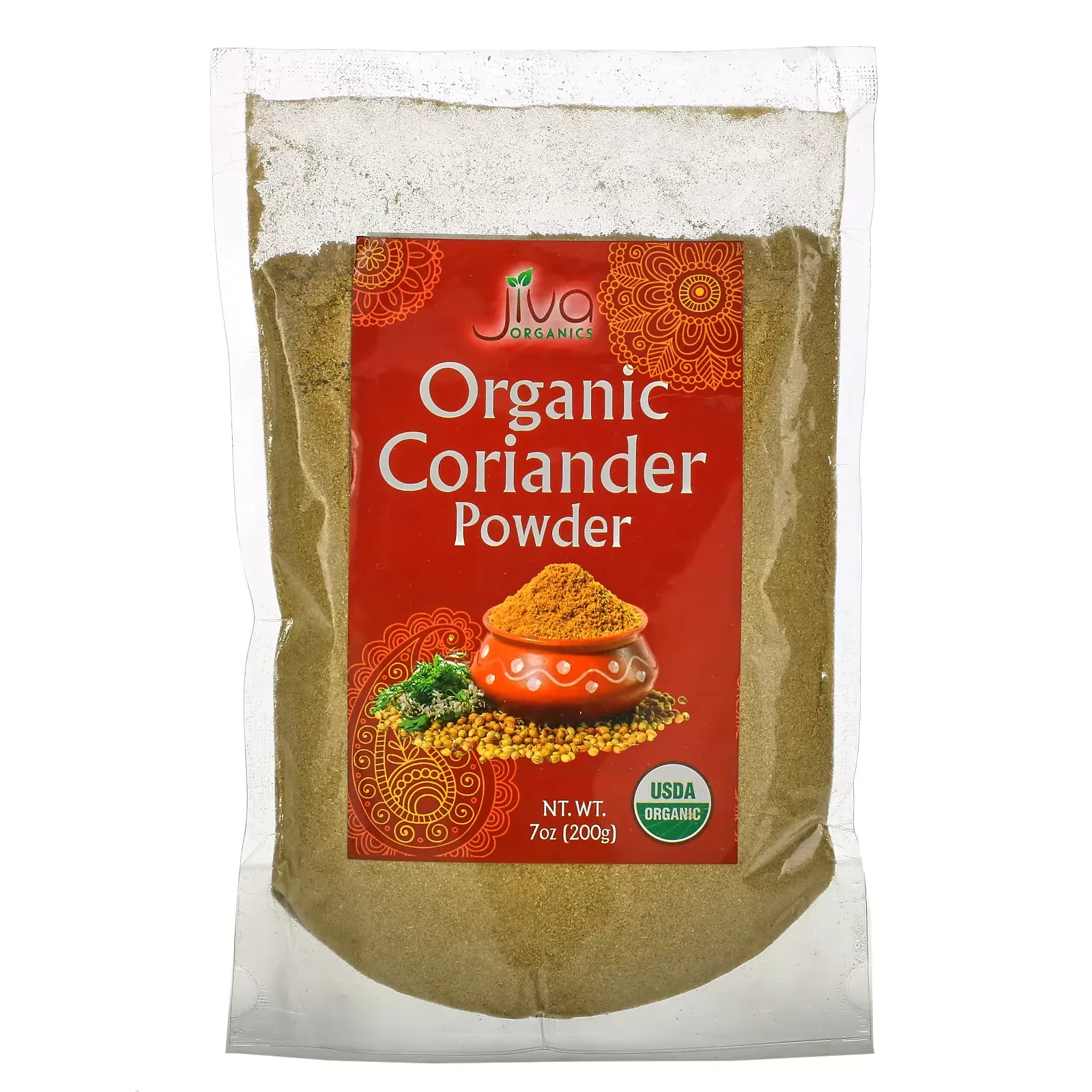 Organic Coriander Powder, 7 oz (200 g)