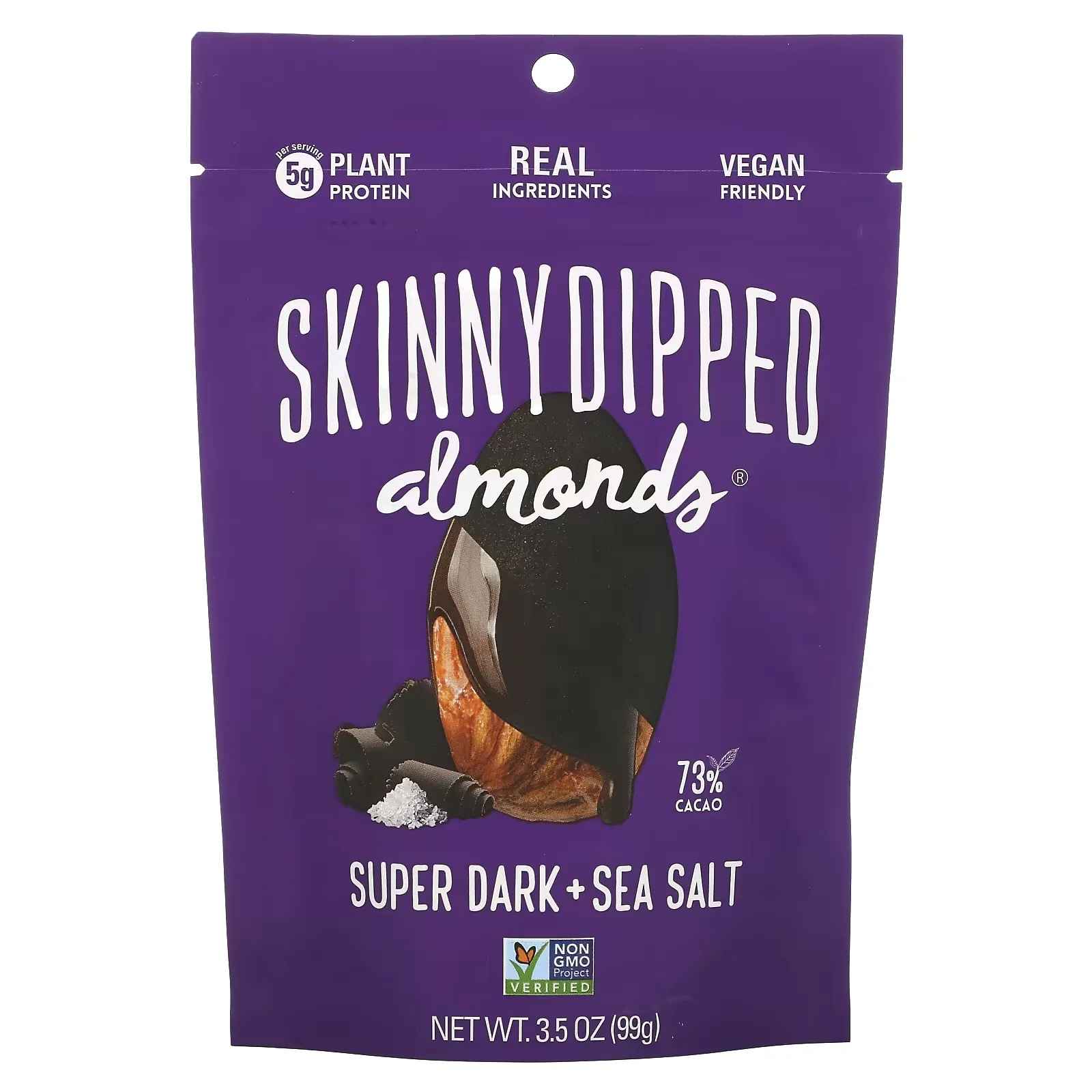 Skinny Dipped Almonds, Super Dark + Sea Salt, 3.5 oz (99 g)