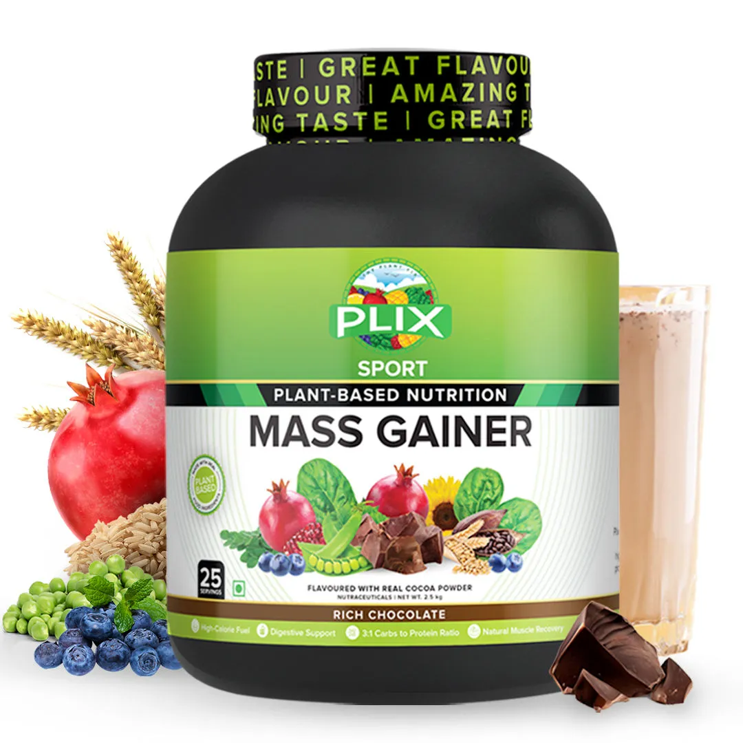 Plix Sport Plant Based Mass Gainer - Rich Chocolate