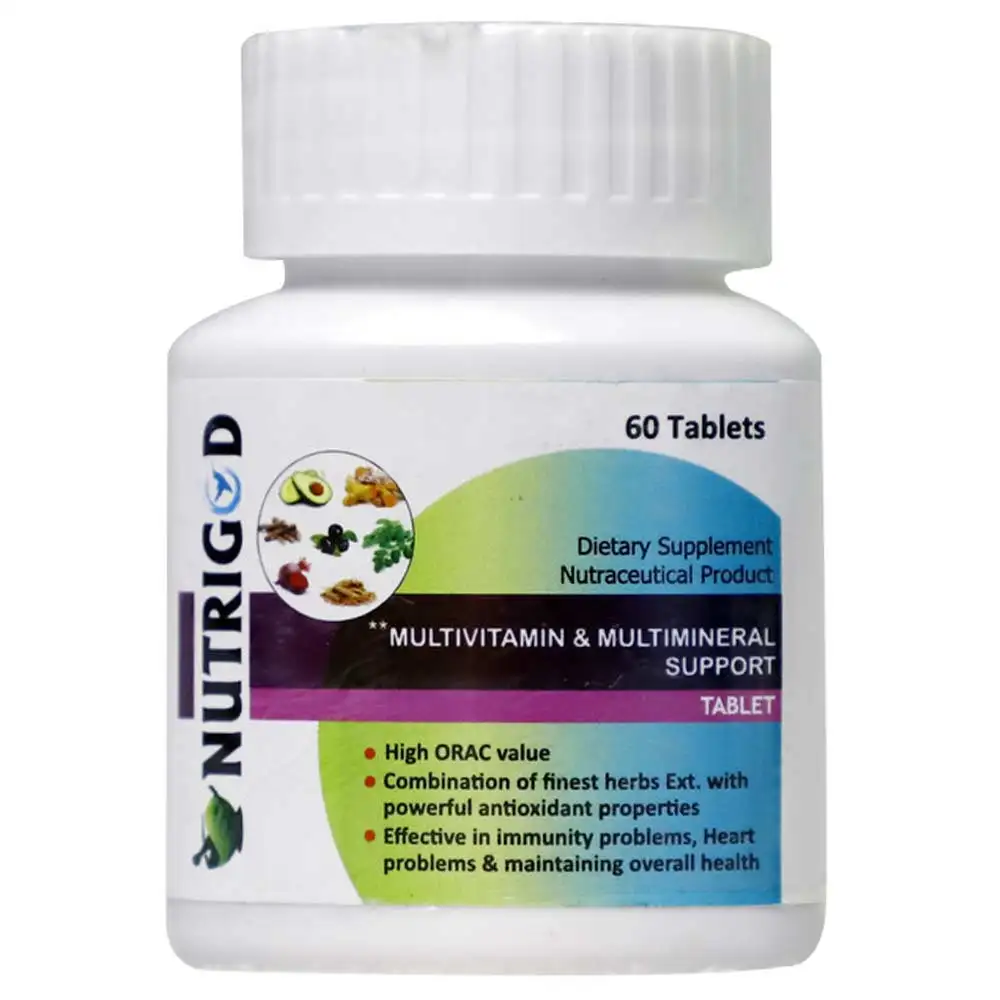 Nutrigod Multivitamin & Multimineral Support,  60 tablet(s)  Unflavoured