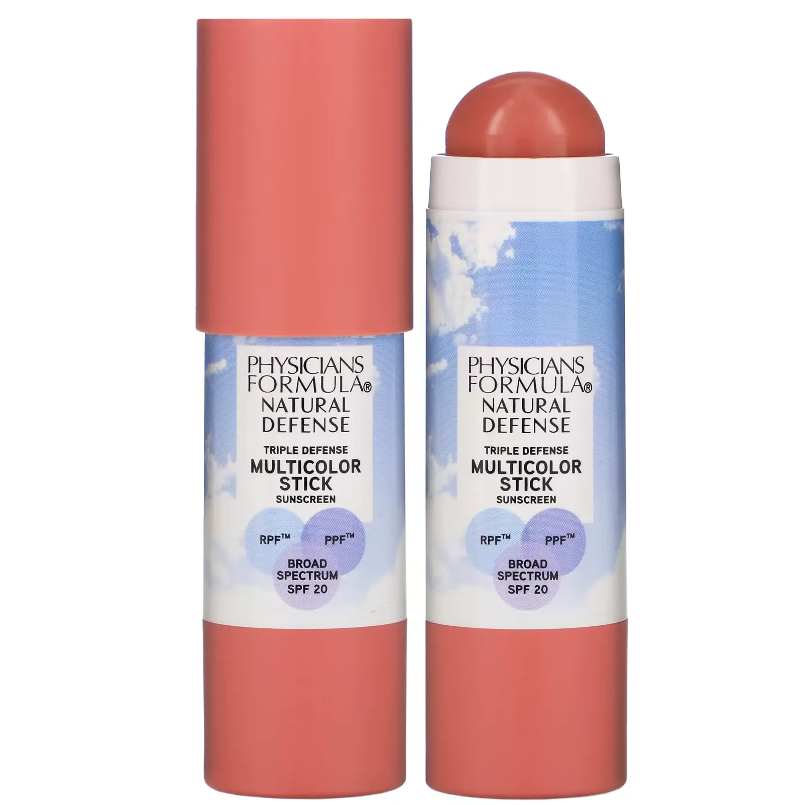 Natural Defense Multicolor Stick, SPF 20, Natural Rose, 0.26 oz (7.4 g)