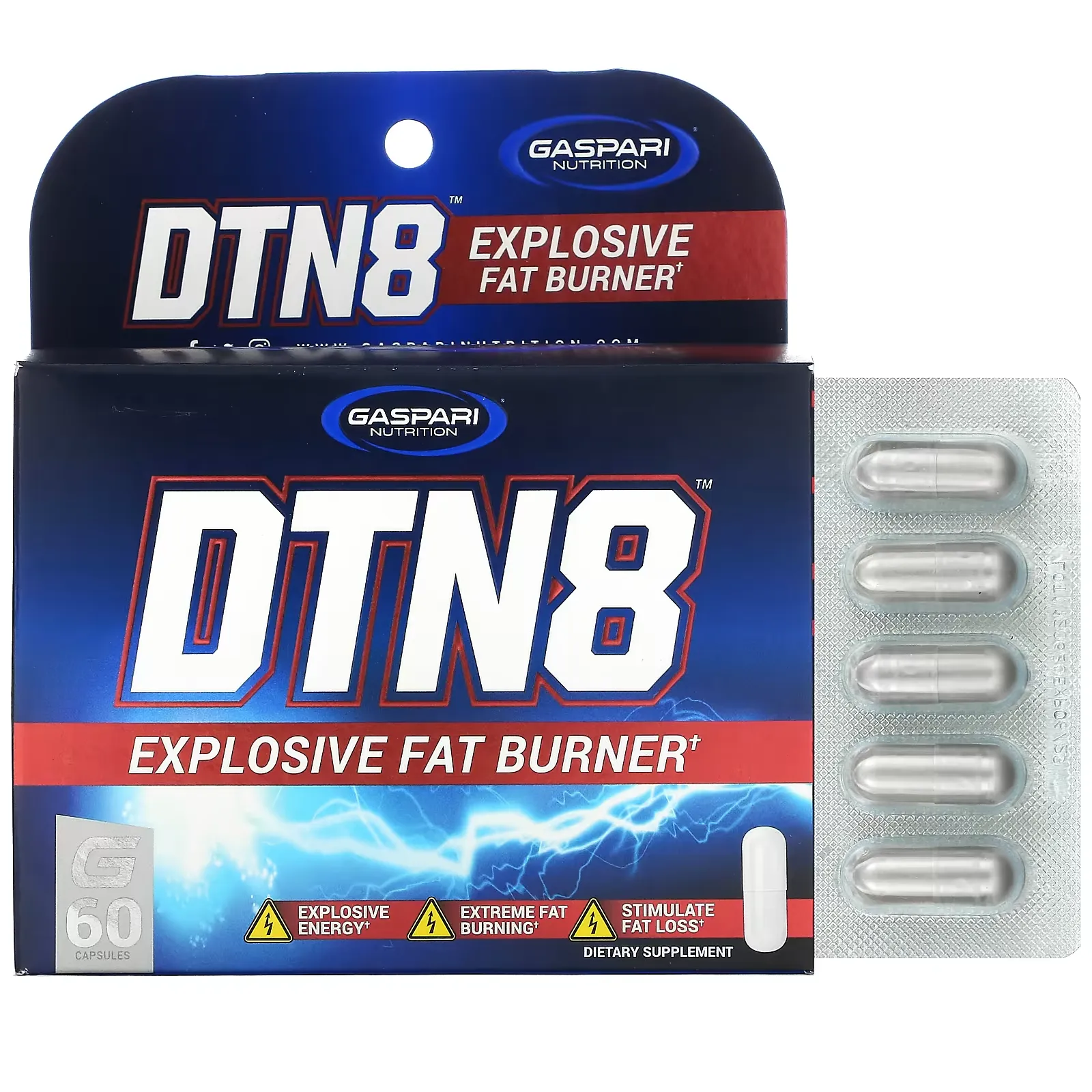 DTN8, Explosive Fat Burner, 60 Capsules