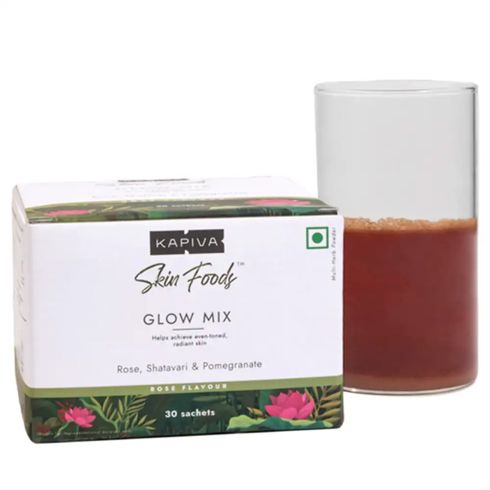 Kapiva Skin Foods Glow Mix (Rose Flavour),  30 sachets/pack