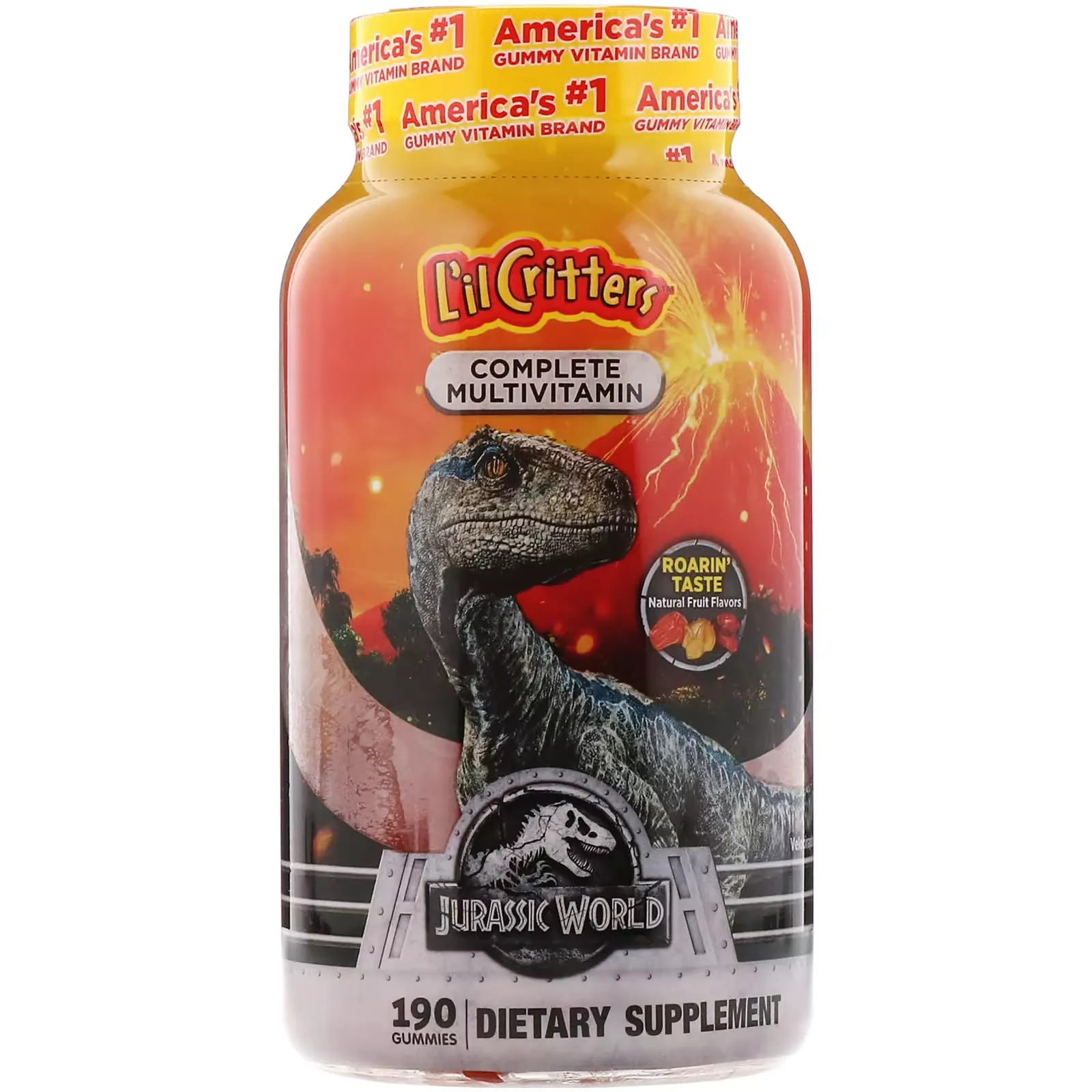 Complete Multivitamin Gummies, Jurassic World, Natural Fruit Flavors, 190 Gummies