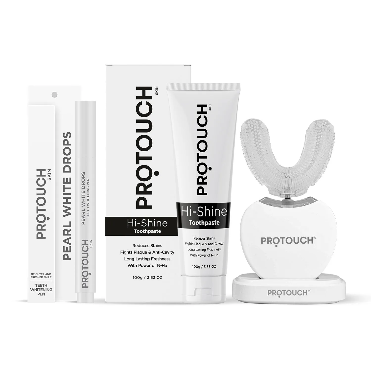 Protouch Complete Oral Care Routine - Toothpaste, Brush And Pen