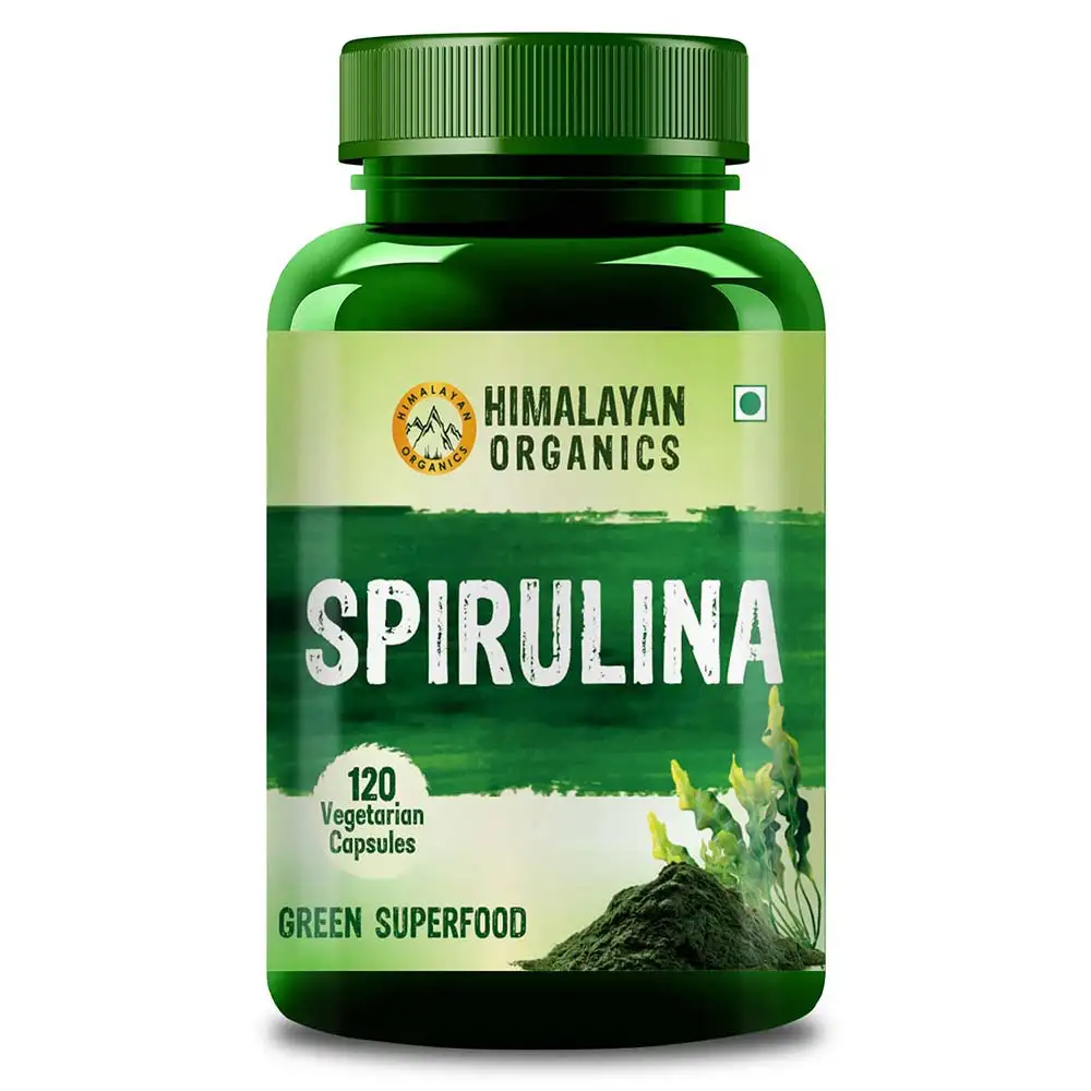 Himalayan Organics Spirulina 2000mg,  120 capsules