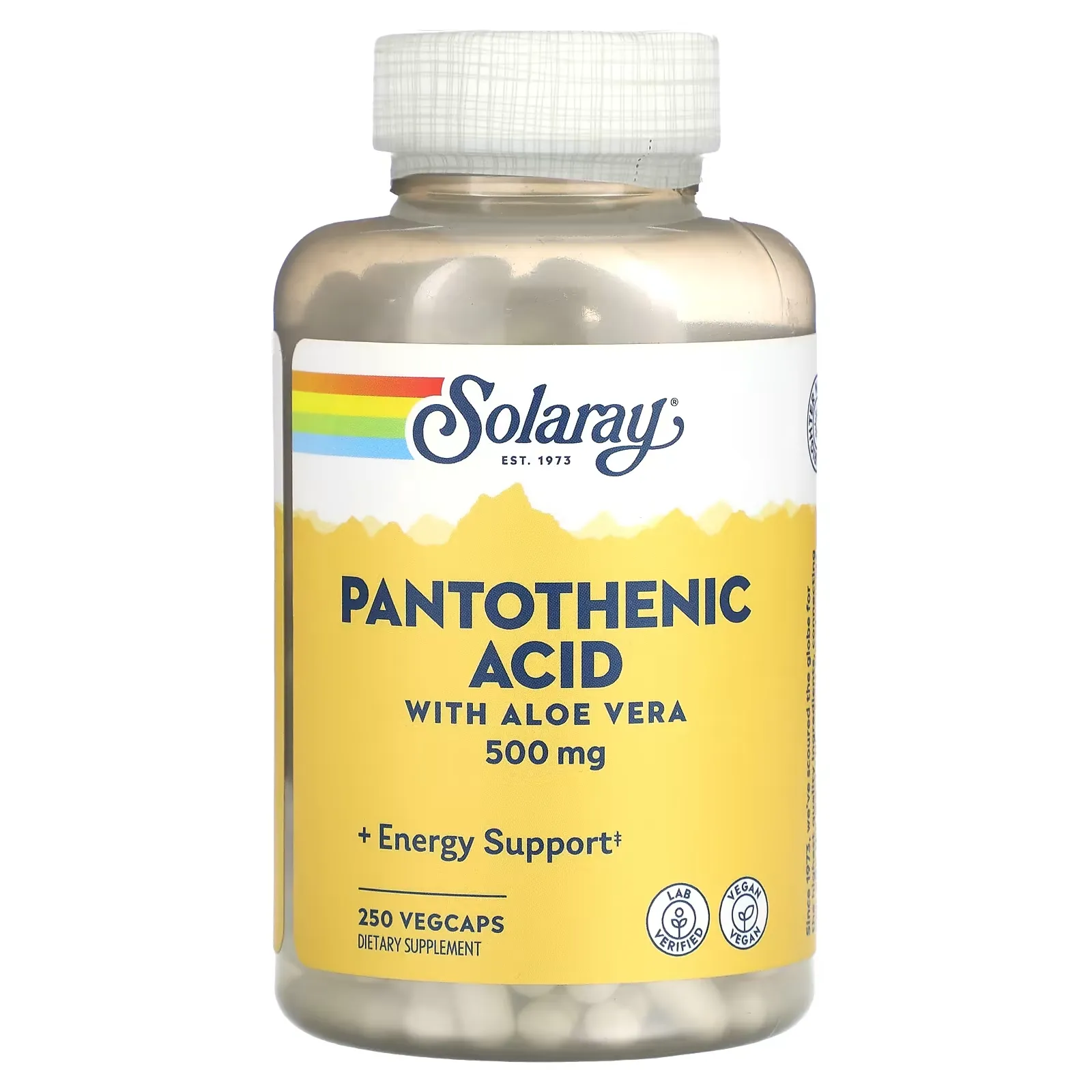 Pantothenic Acid, 500 mg, 250 VegCaps