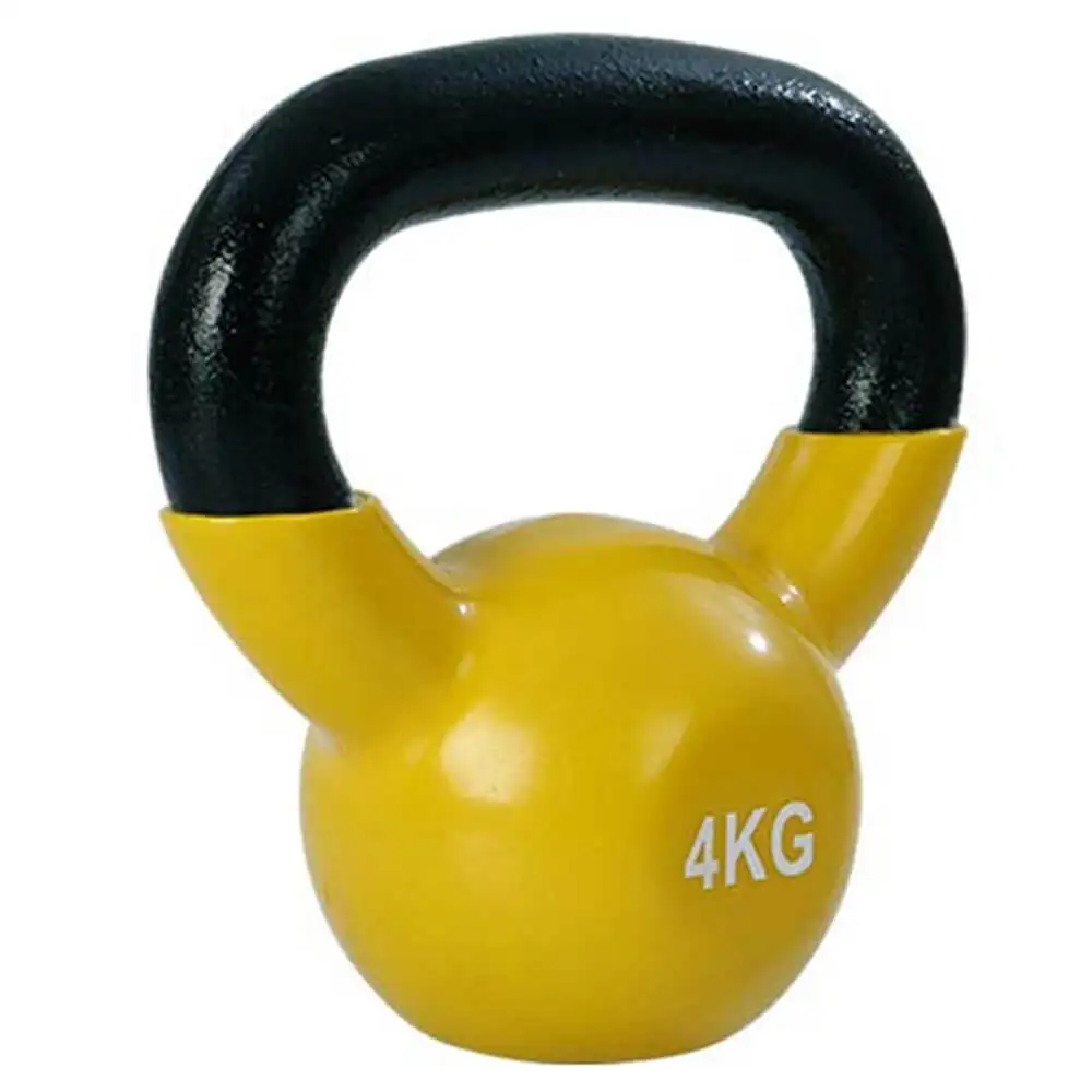 Fitsy Vinyl Kettlebell,  Yellow  4 kg