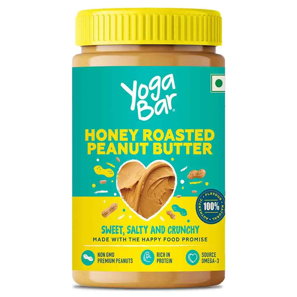 Yogabar Honey Roasted Peanut Butter,  0.400 kg  Sweet, Salty and Crunchy