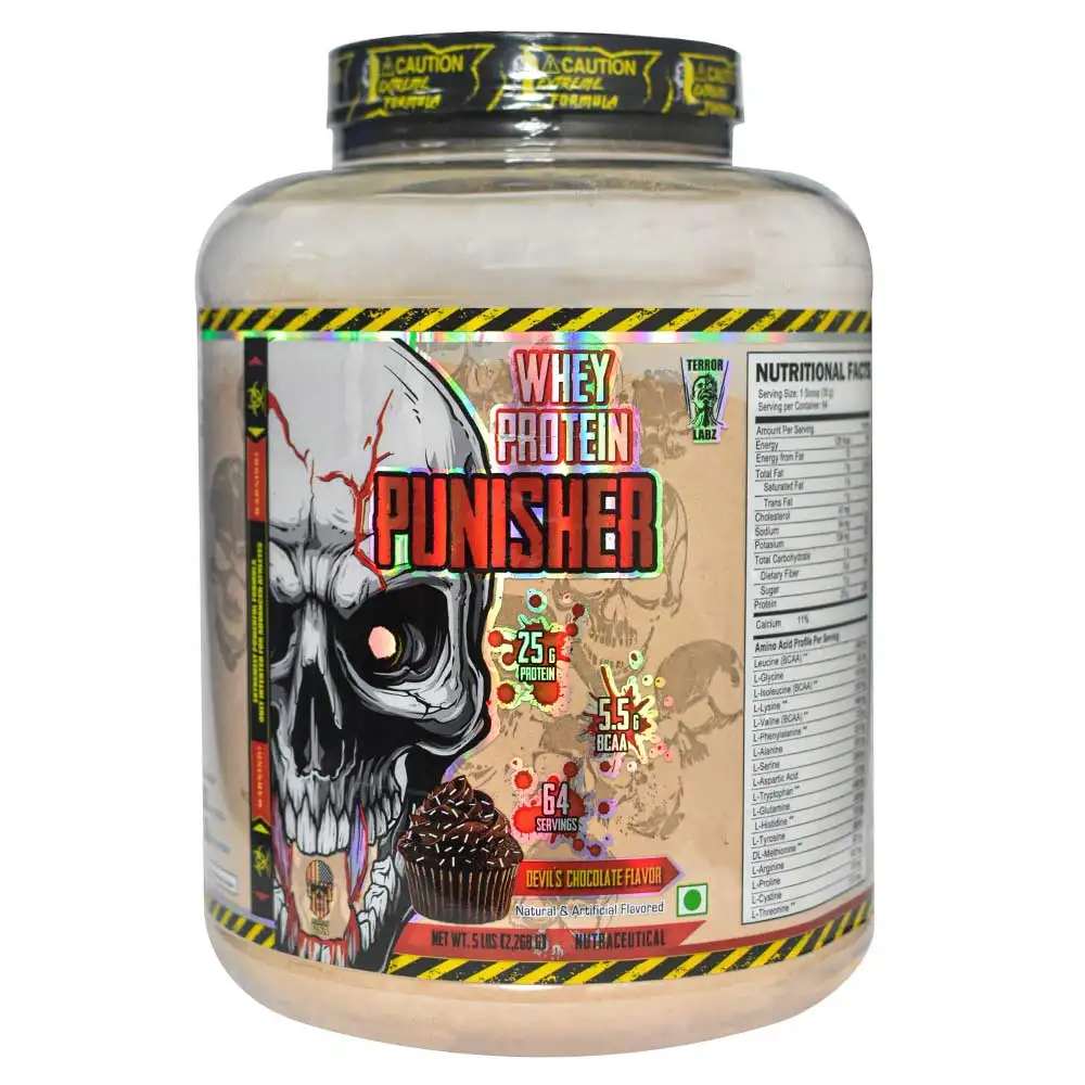 Terror Labz Whey Protein Punisher,  5 lb  Devil's Chocolate