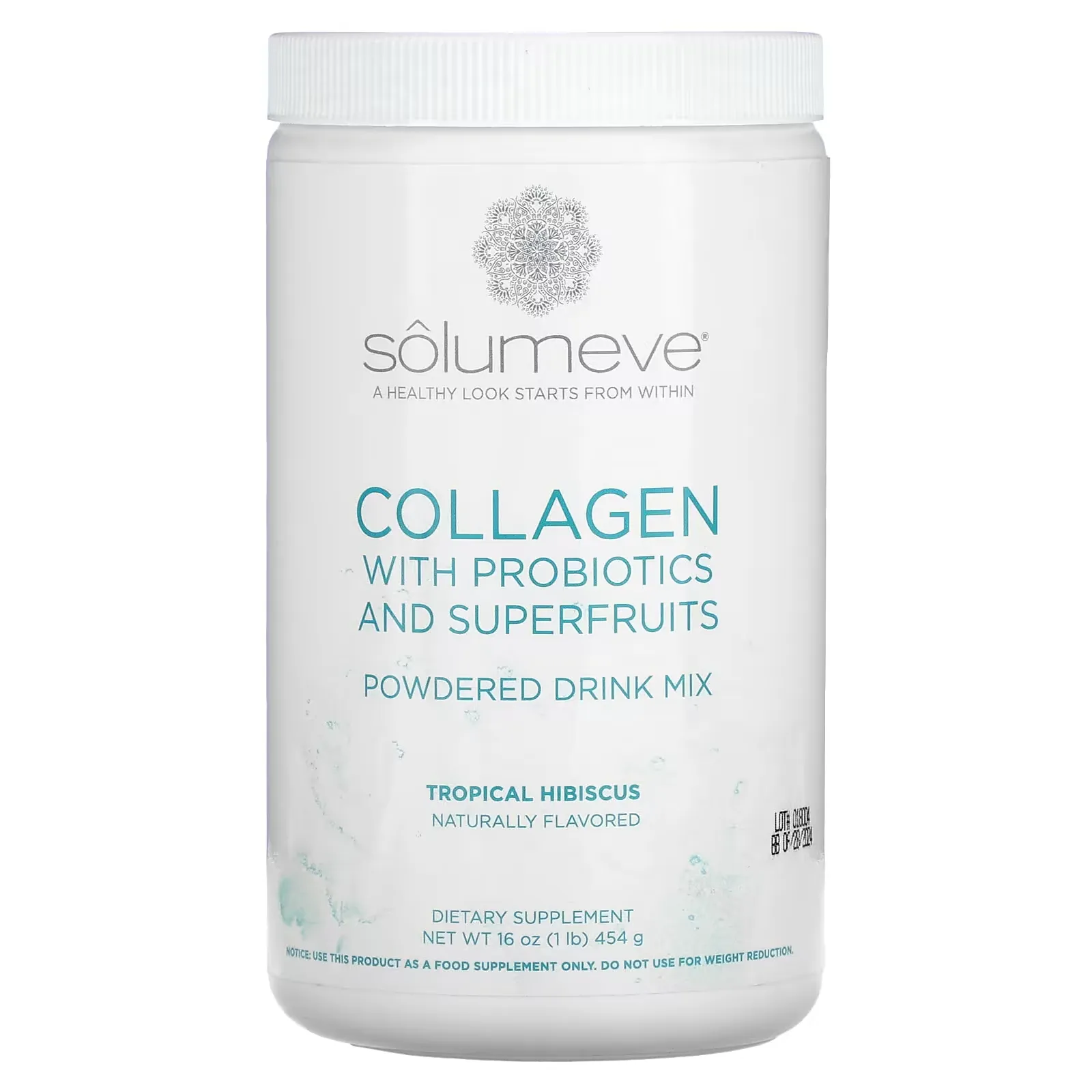 Collagen with Probiotics and Superfruits, Powdered Drink Mix, Tropical Hibiscus, 16 oz (454 g)