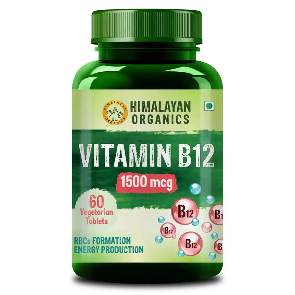 Himalayan Organics Vitamin B12 1500mcg,  60 tablet(s)  Unflavoured