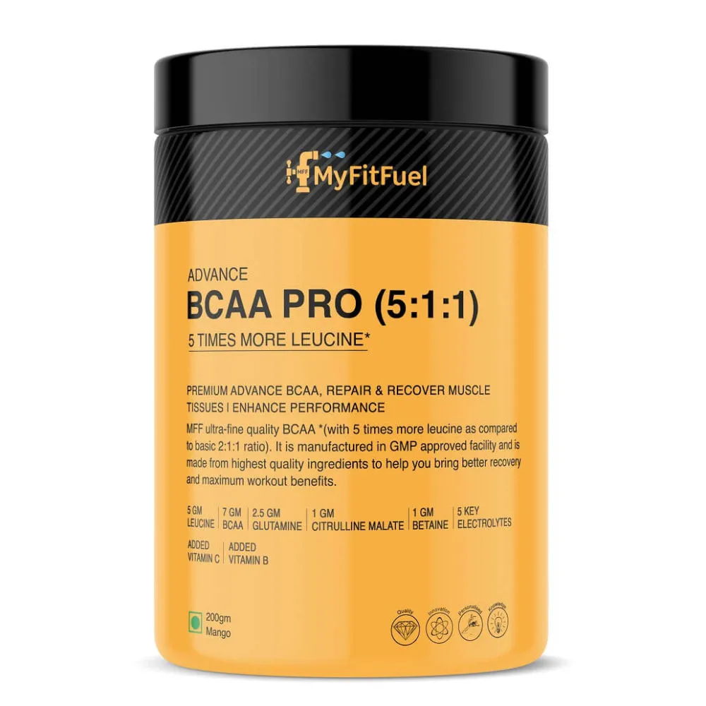 MyFitFuel Advance Bcaa Pro (5:1:1) 5 Times More Leucine Mango