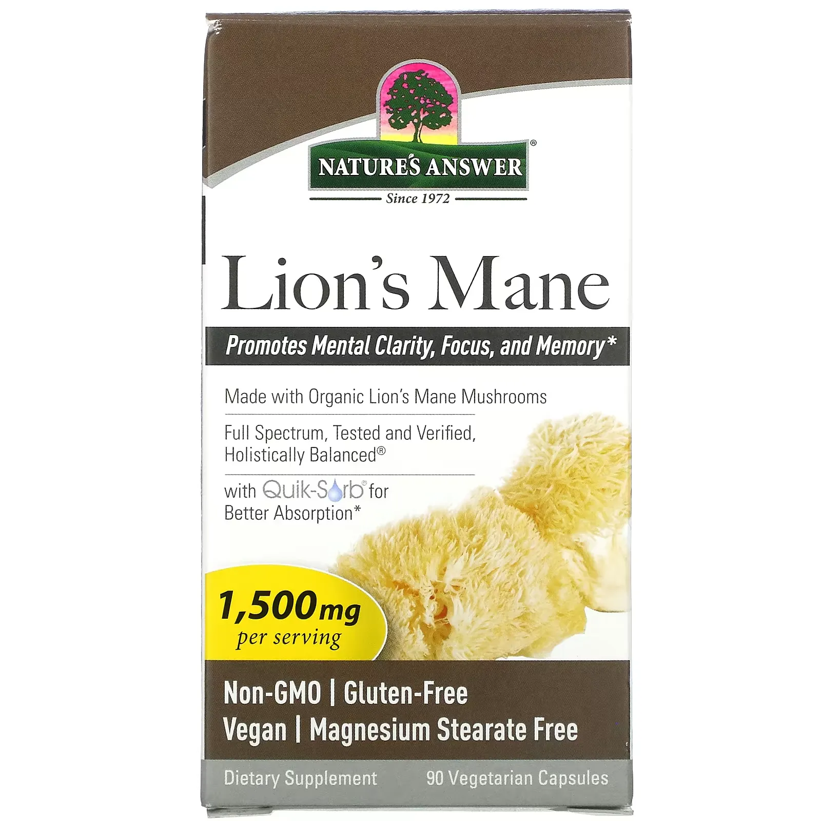 Lion's Mane, 500 mg, 90 Vegetarian Capsules