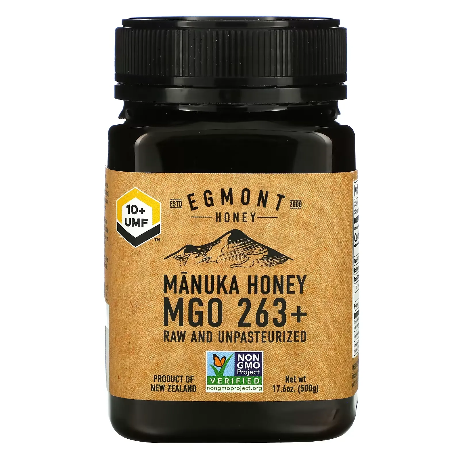 Manuka Honey, Raw And Unpasteurized, 263+ MGO, 17.6 oz (500 g)