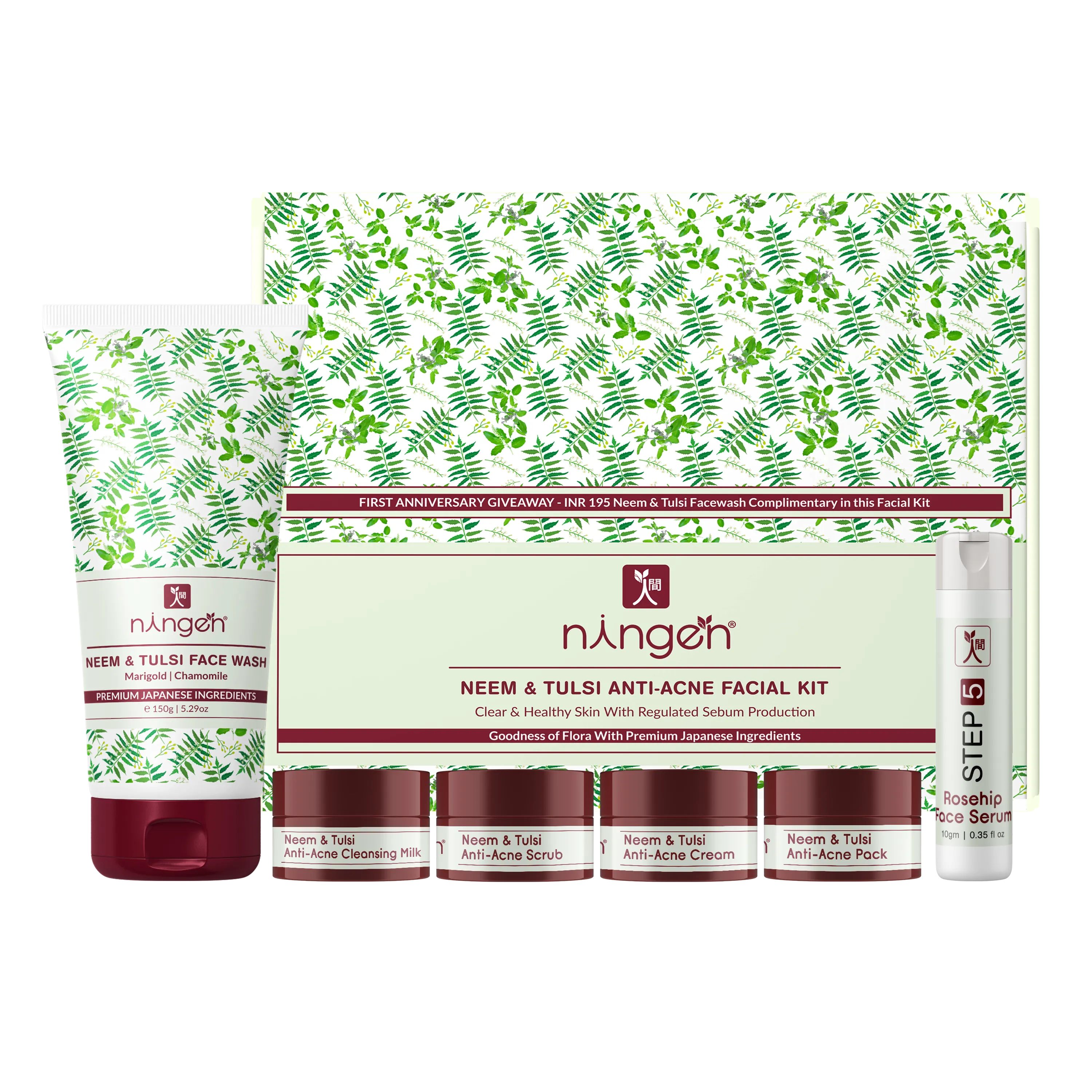 Ningen Need & Tulsi Anti-Acne Facial Kit