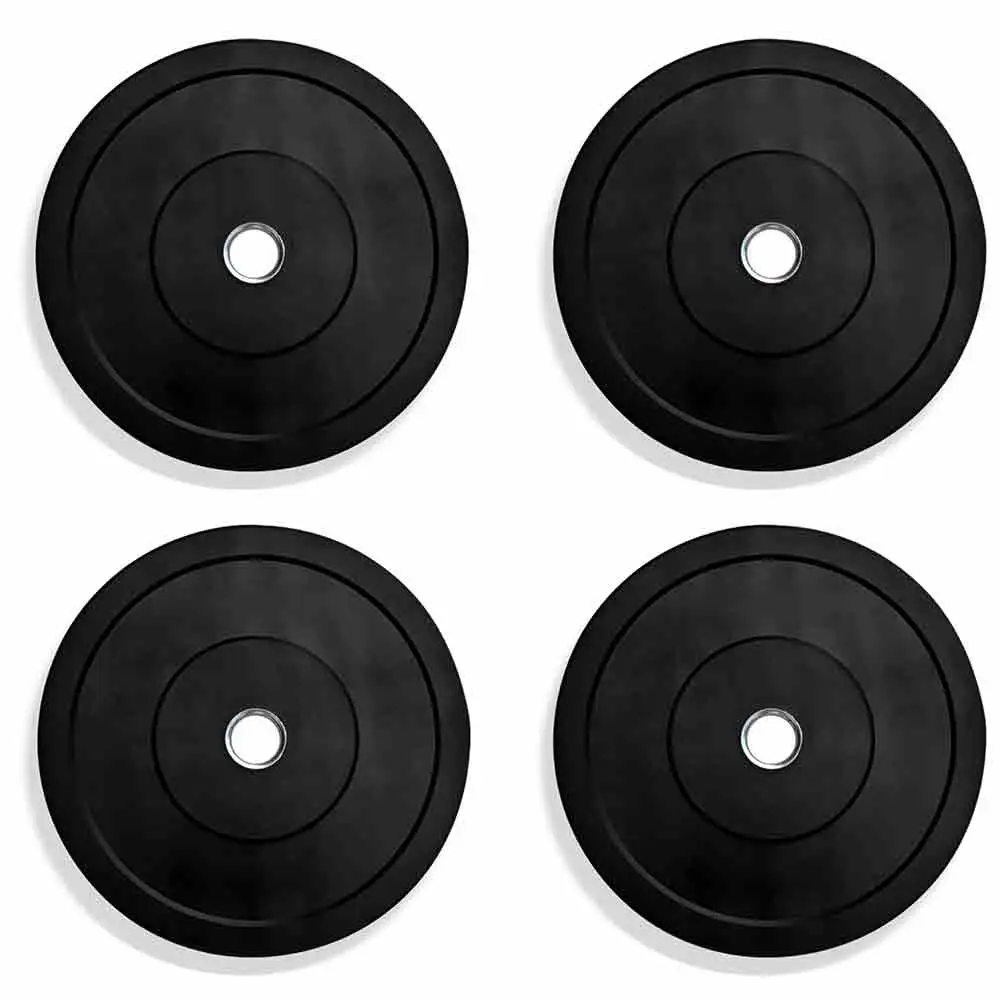 BULLAR Rubber Spare Weight Plates Set for Home Gym,  Black (2 Pair)  5 kg