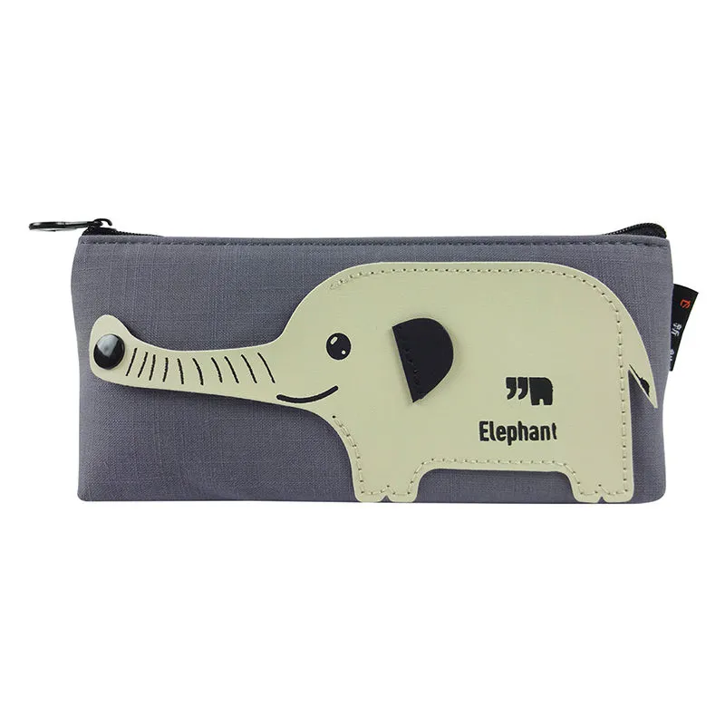 Bag Of Small Things Fabric Elephant Make Up Pouch - Beige