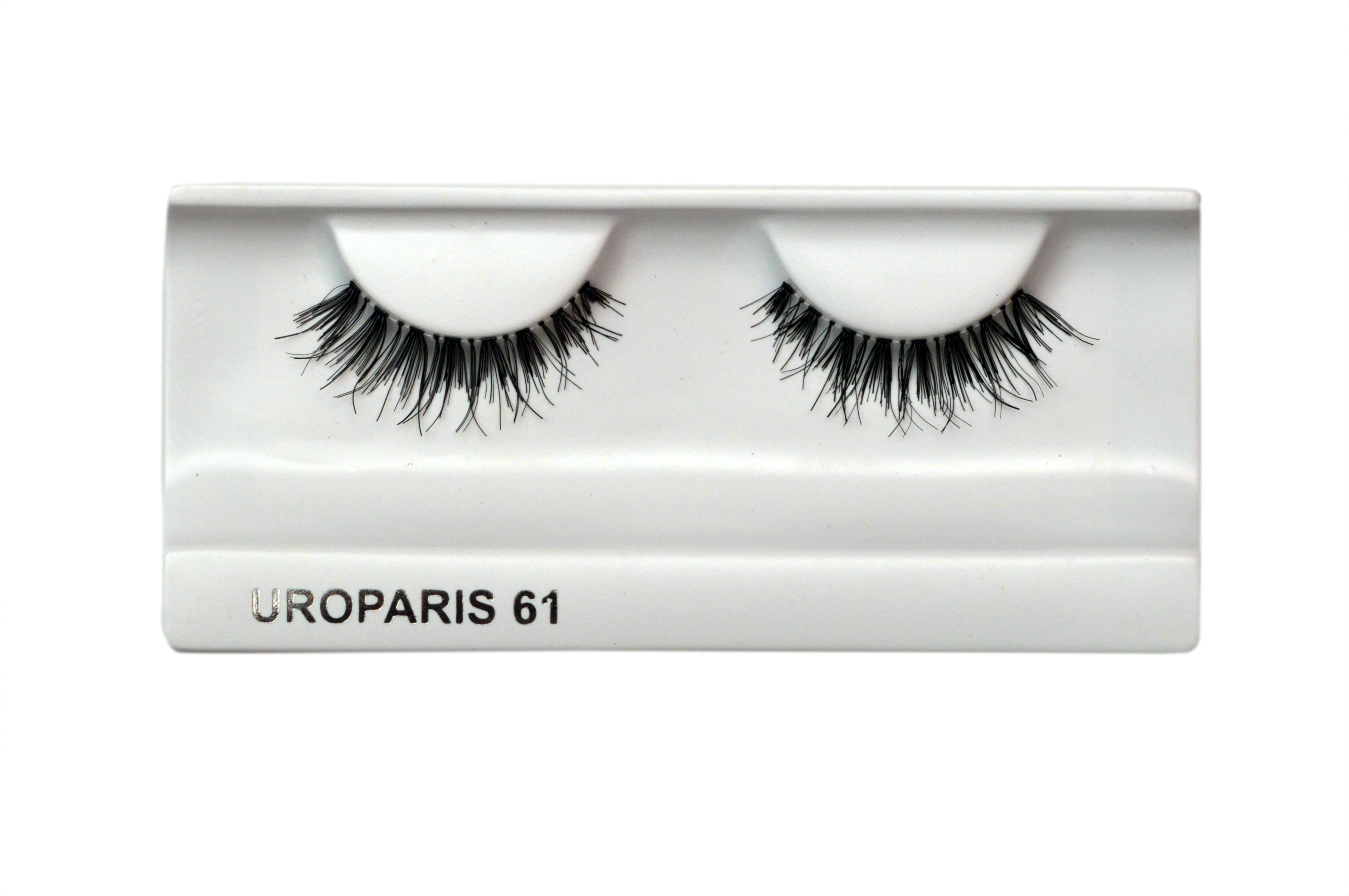 Uroparis Human Hair Eyelashes - 61 / BLACK