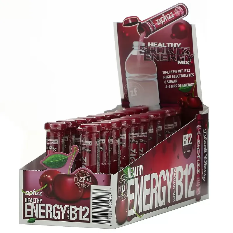 Healthy Sports Energy Mix with Vitamin B12, Black Cherry, 20 Tubes, 0.39 oz (11 g) Each