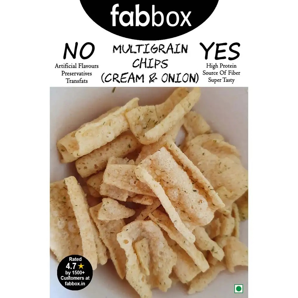 Fabbox Multigrain Chips,  Cream & Onion  160 g