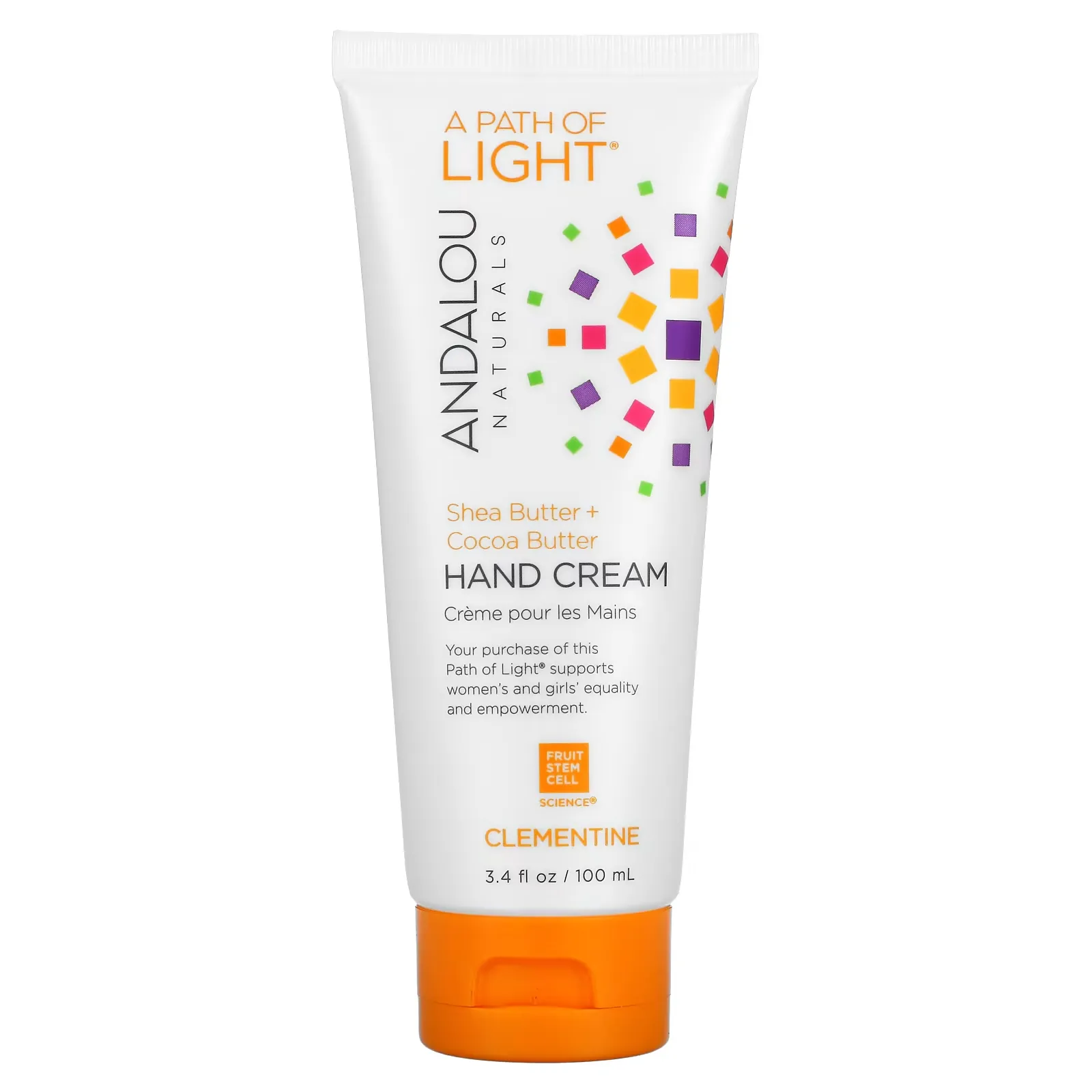 A Path of Light, Shea Butter + Cocoa Butter Hand Cream, Clementine, 3.4 fl oz (100 ml)