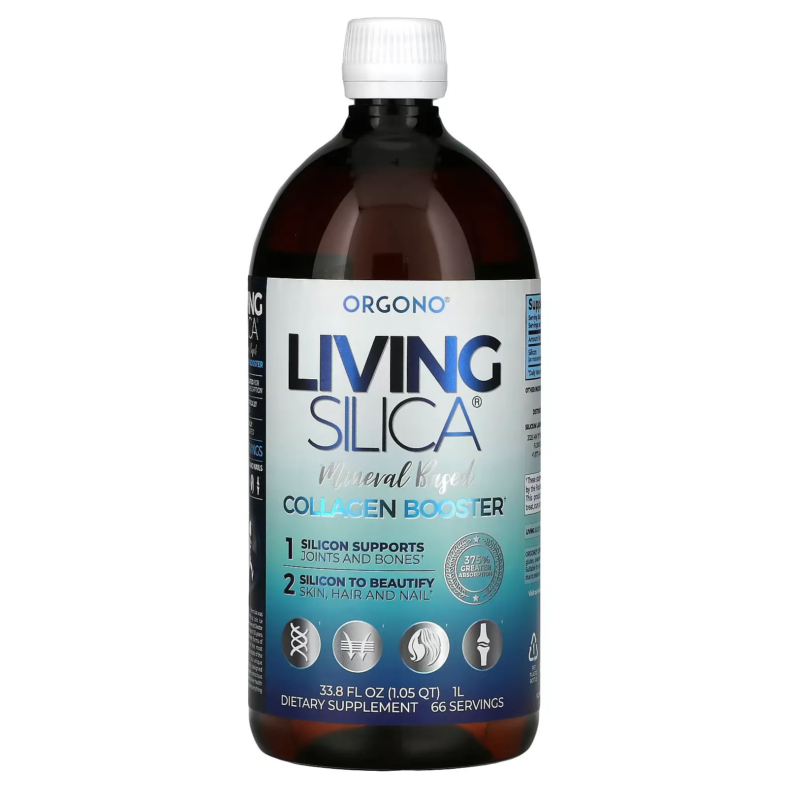 Orgono Living Silica, Collagen Booster, 33.8 fl oz (1 L)