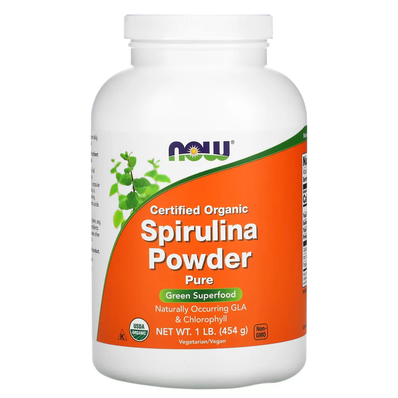 Certified Organic Spirulina Powder, 1 lb (454 g)