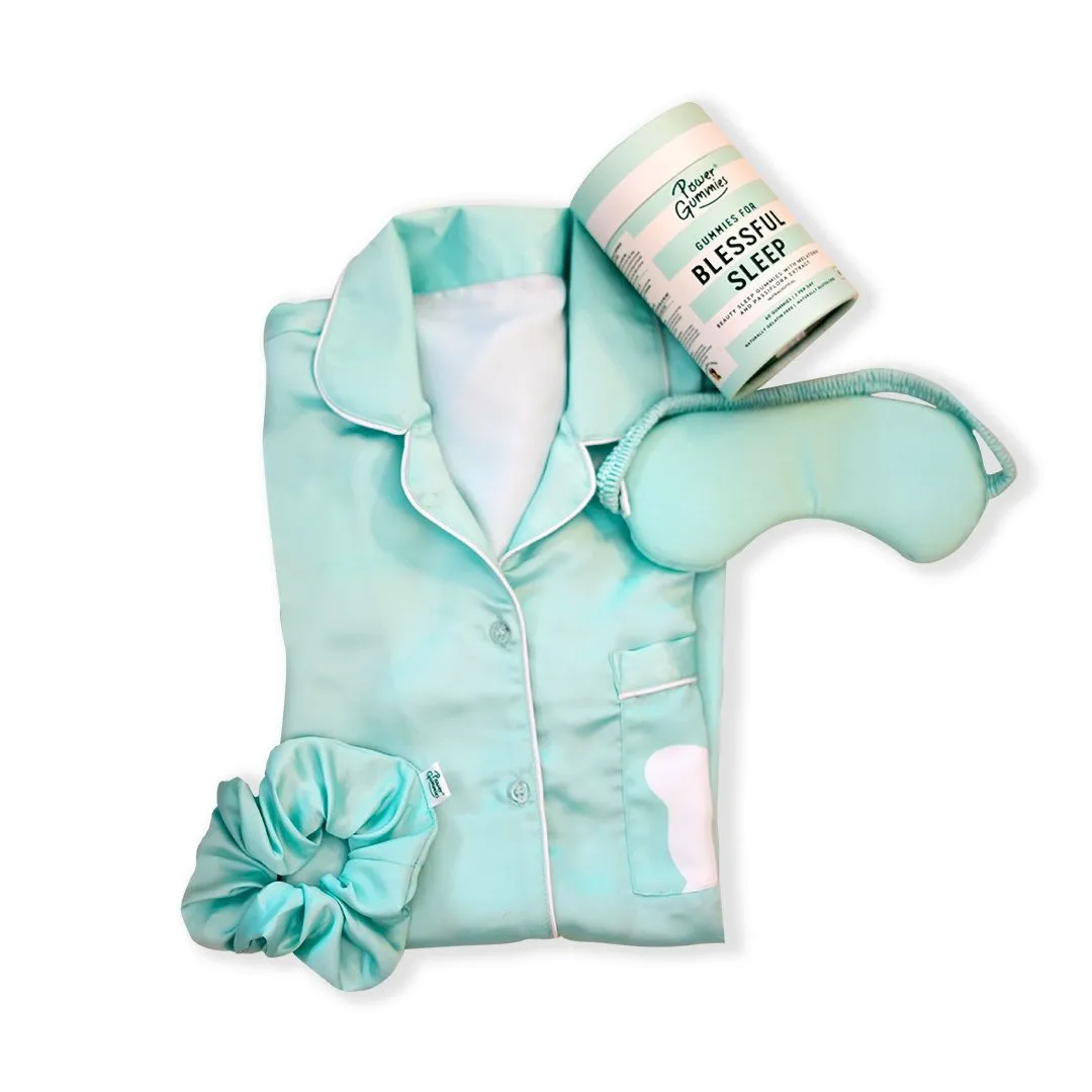 Power Gummies Blissful Sleep Gummies Gift Pack With Comfortable Night Suit, Scrunchie & Eye Mask