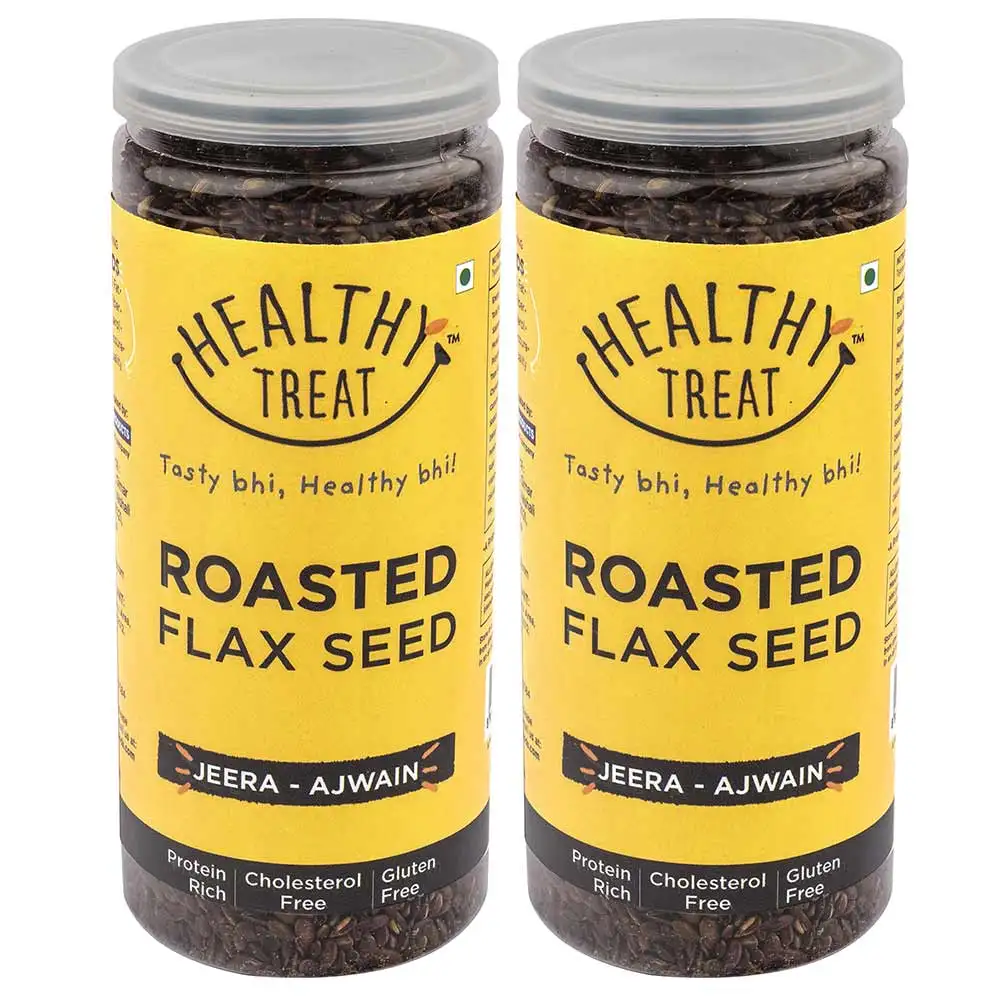 Healthy Treat Roasted Flax Seed (Pack of 2),  Each 150g Ajwain Jeera  0.300 kg