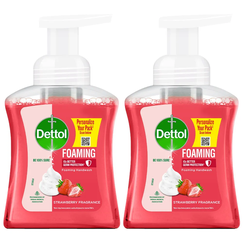 Dettol Strawberry Fragrance Foaming Handwash Pump (Pack of 2)